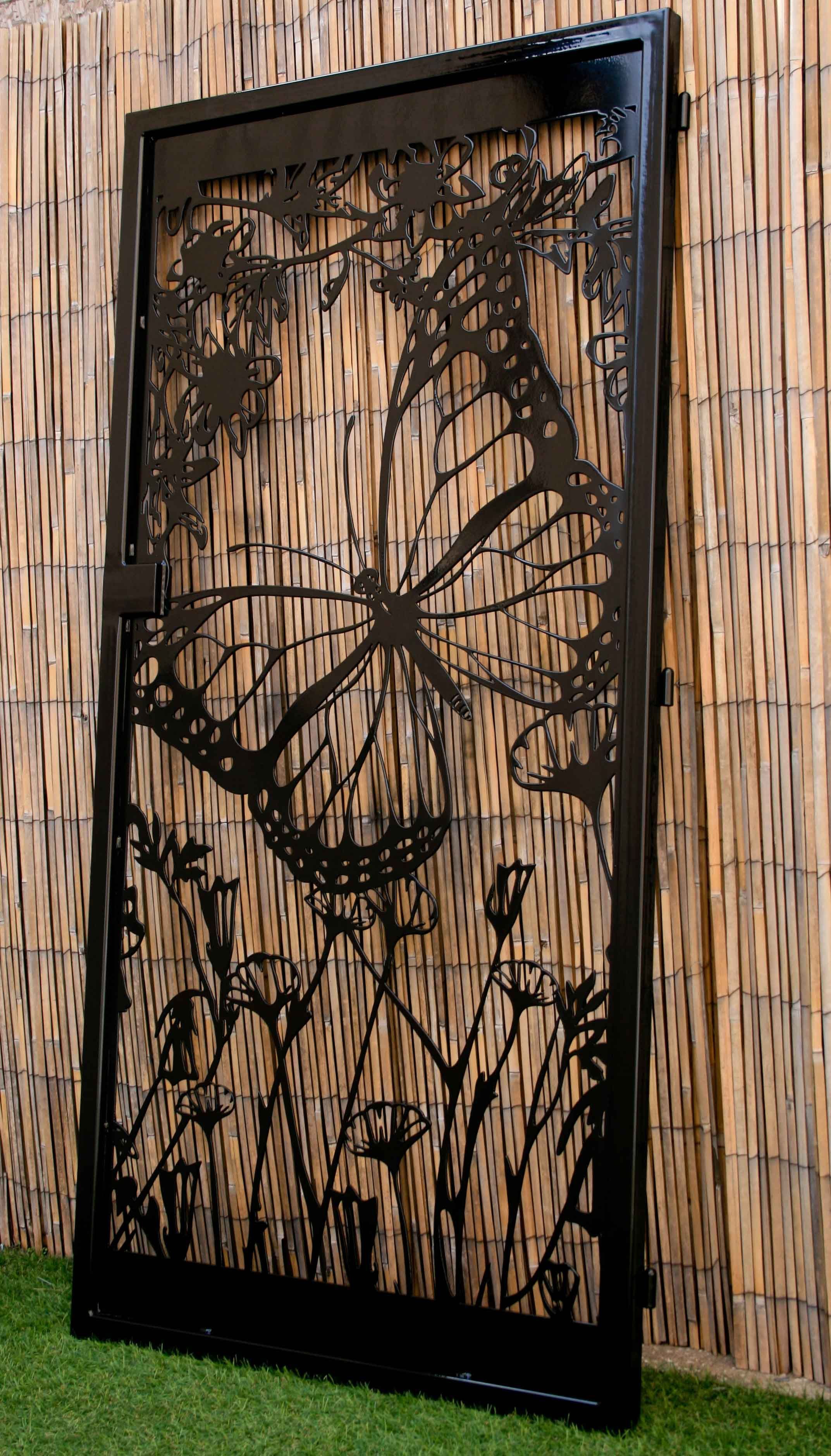 Buy A Hand Crafted Floral Artistic Gate – Butterfly Intended For Flower And Butterfly Urban Design Metal Wall Decor (View 27 of 30)