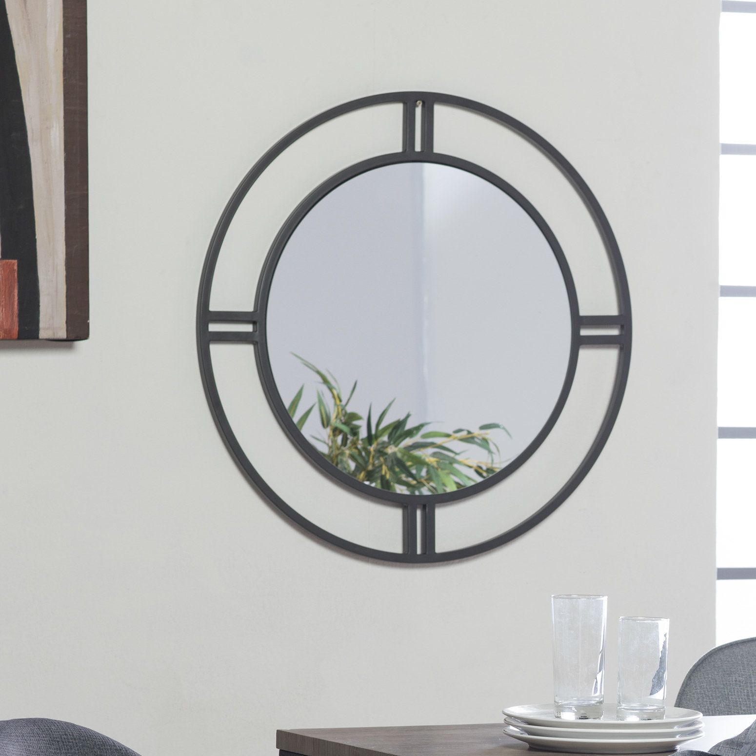 Camber Round Accent Mirror | Joss & Main In Rhein Accent Mirrors (Photo 16 of 30)