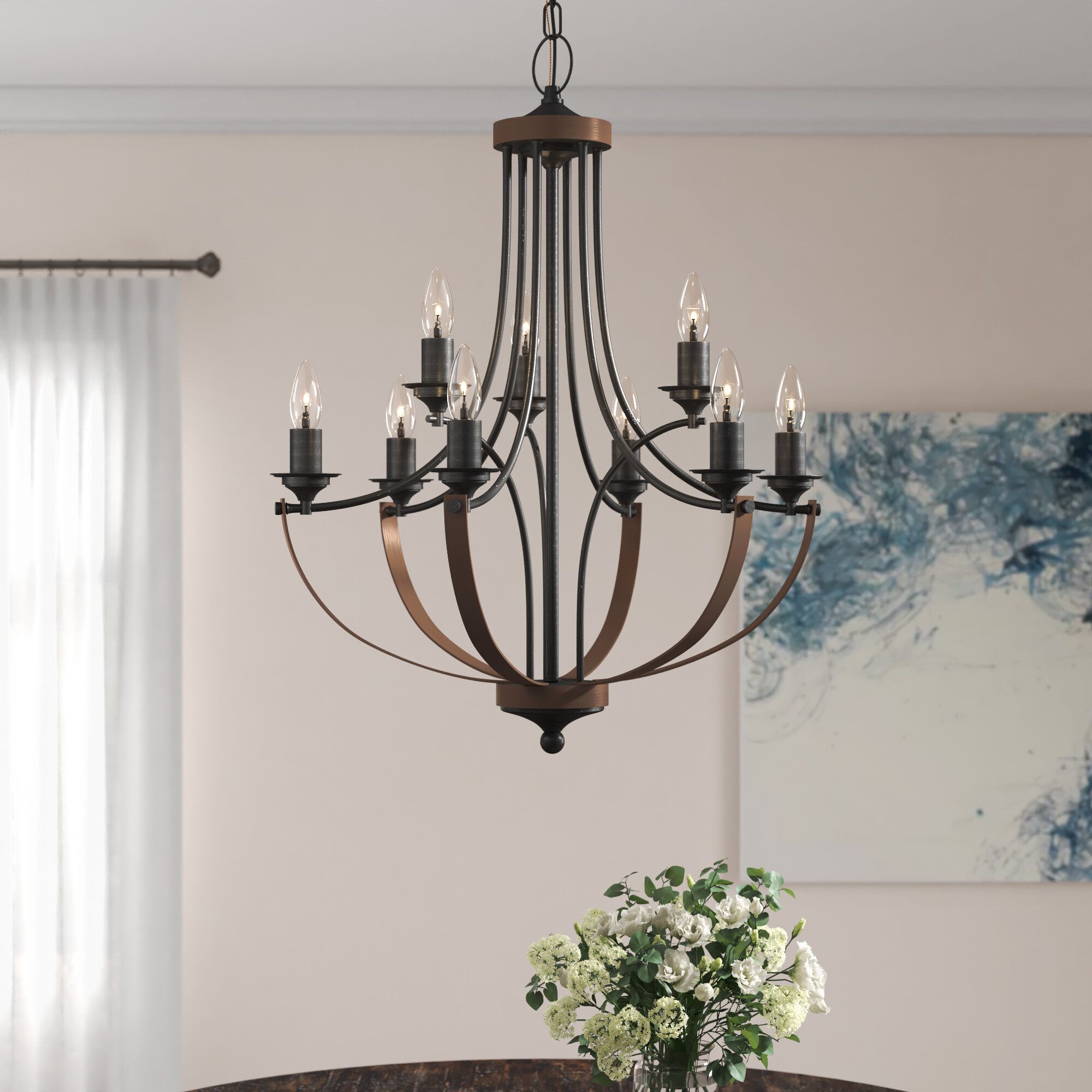 Camilla 9 Light Candle Style Chandelier Pertaining To Bennington 4 Light Candle Style Chandeliers (View 19 of 30)