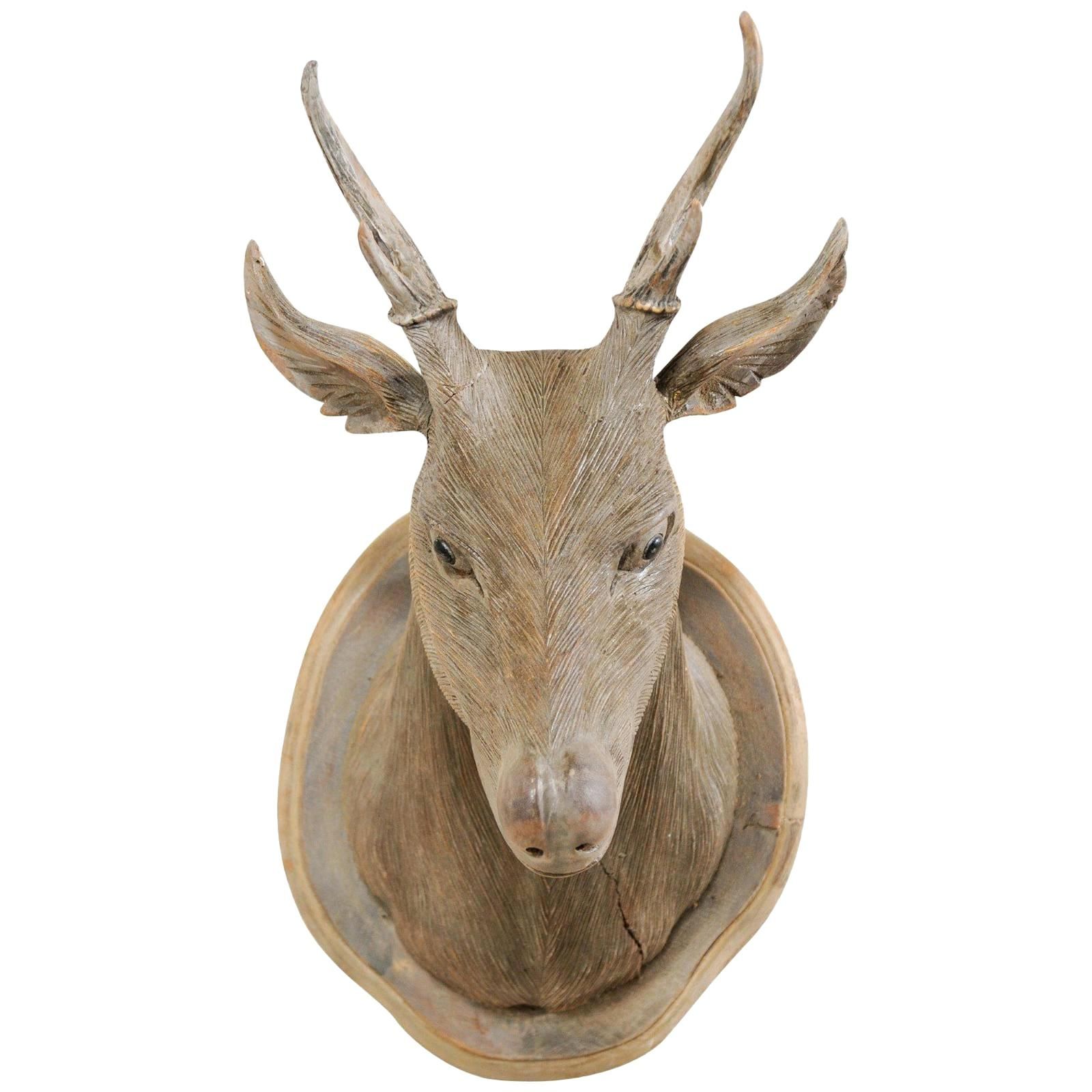 Carved Deer Head Wall Decor – Brightlove (View 25 of 30)