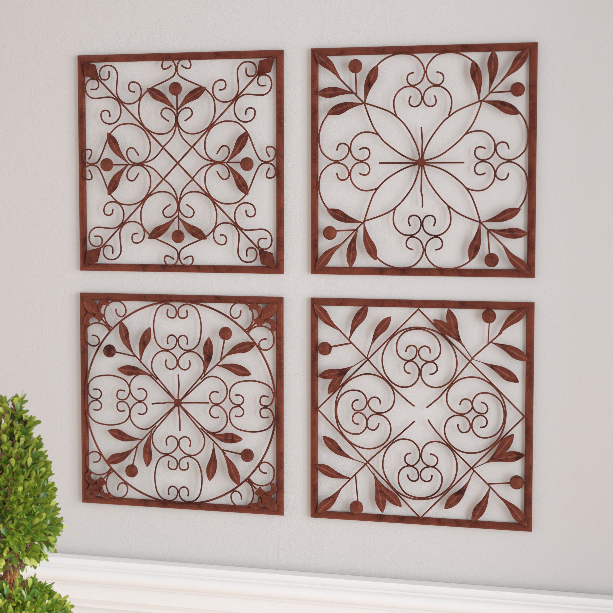 Charlton Home 4 Piece Wall Décor Set & Reviews | Wayfair Inside 4 Piece Wall Decor Sets By Charlton Home (Photo 1 of 30)