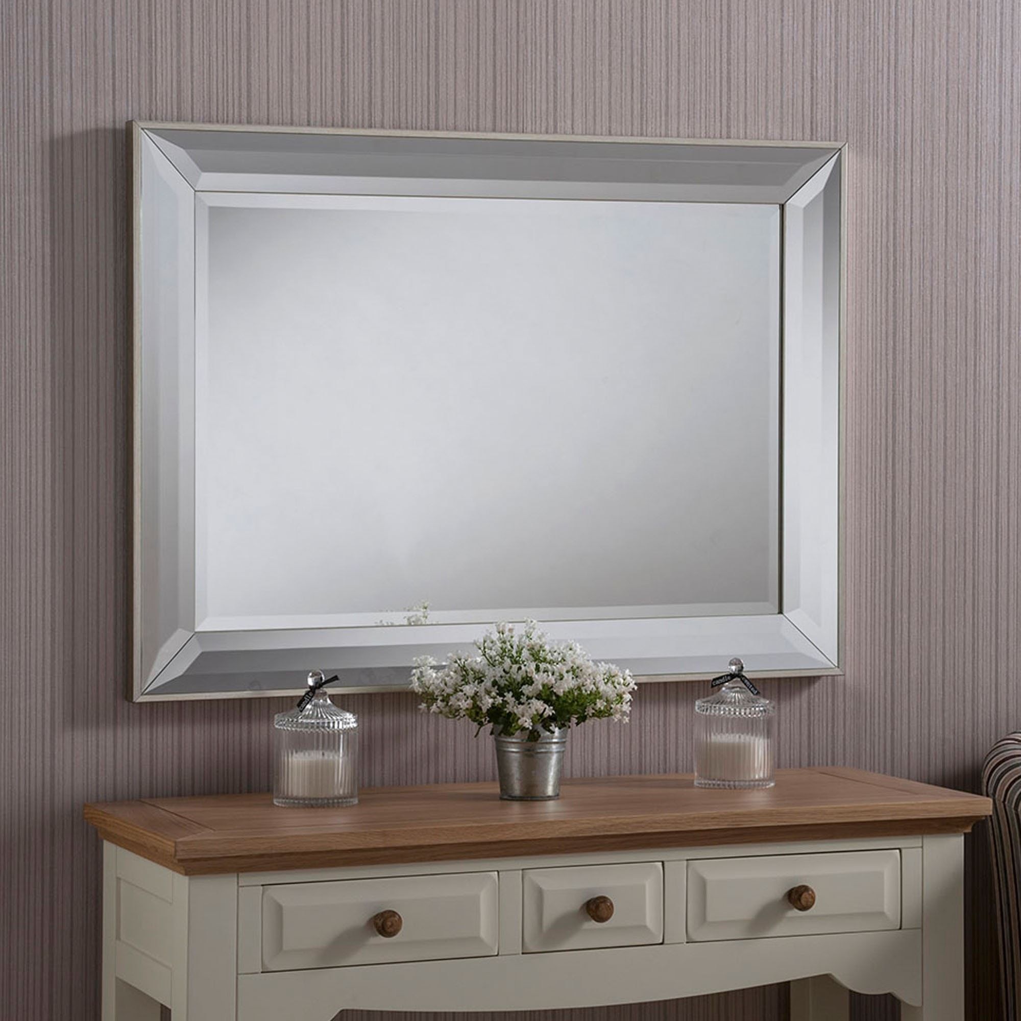 Contemporary Beveled Mirrored Wall Mirror Throughout Modern &amp; Contemporary Beveled Wall Mirrors (View 10 of 30)