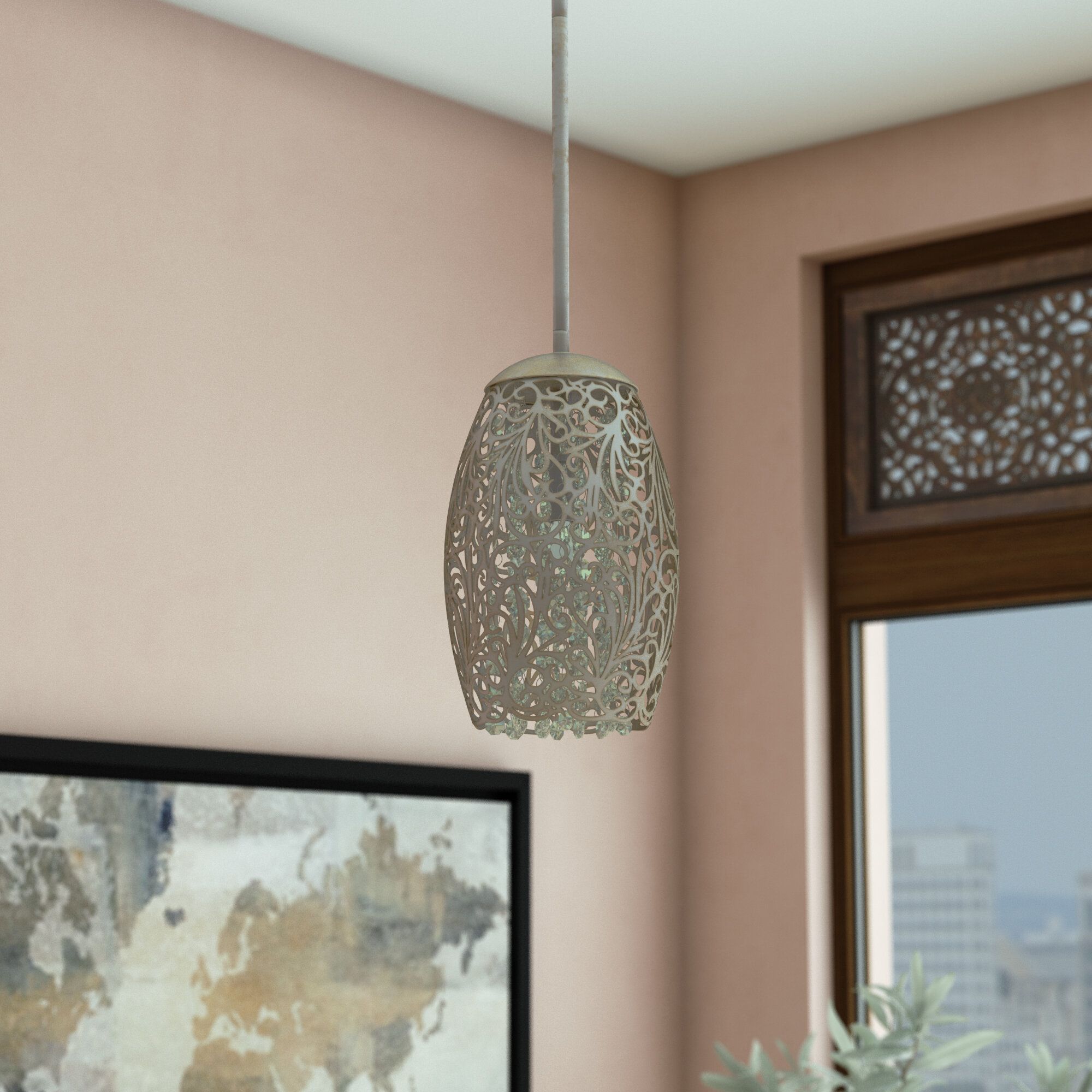 Crystal Mini (less Than 10" Wide) Pendant Lighting You'll Intended For Devereaux 1 Light Single Globe Pendants (View 29 of 30)