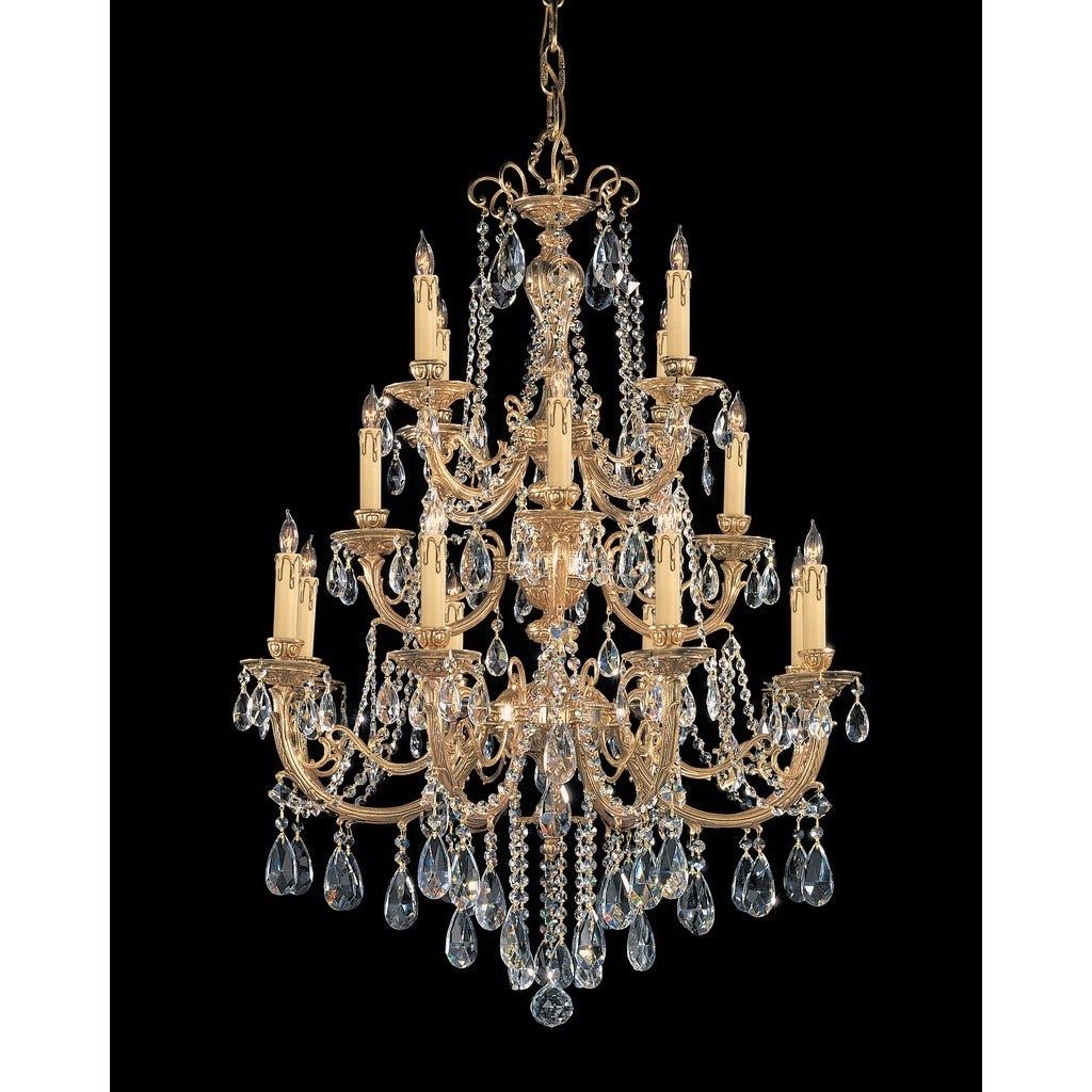 Crystorama Etta Collection 16 Light Olde Brass/swarovski Spectra Crystal  Chandelier In Clea 3 Light Crystal Chandeliers (View 19 of 30)
