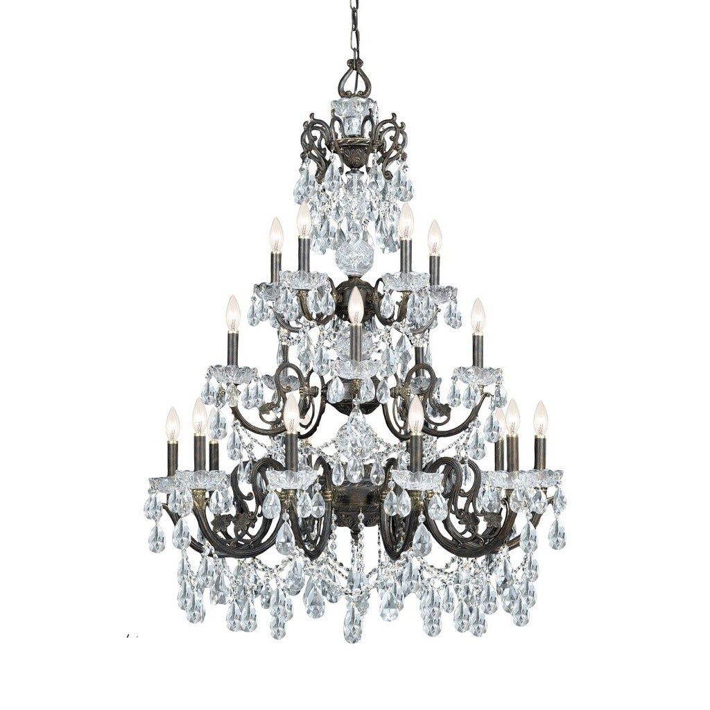 Crystorama Legacy Collection 20 Light English Bronze/crystal Chandelier With Clea 3 Light Crystal Chandeliers (View 10 of 30)