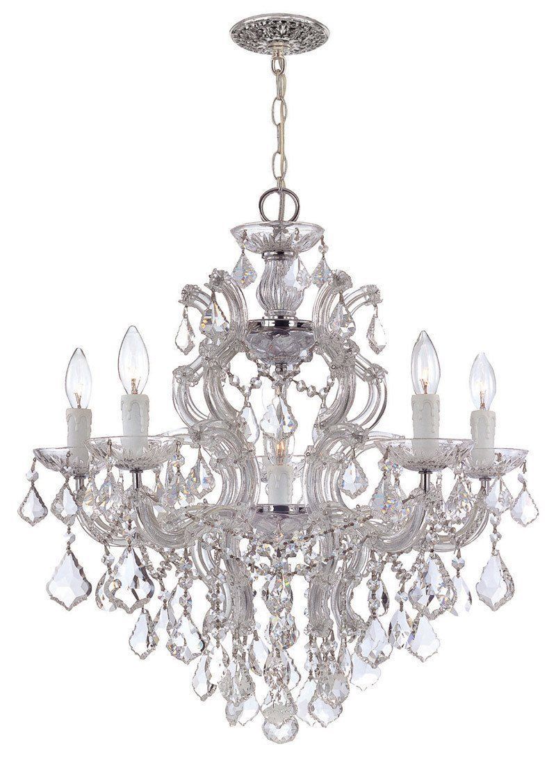 Crystorama Maria Theresa Chandelier Draped In Clear Hand Cut In Thresa 5 Light Shaded Chandeliers (Photo 9 of 30)