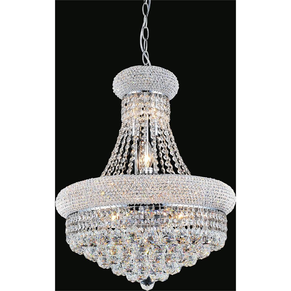 Cwi Lighting Empire 8 Light Chrome Chandelier In 2019 Within Verdell 5 Light Crystal Chandeliers (View 29 of 30)
