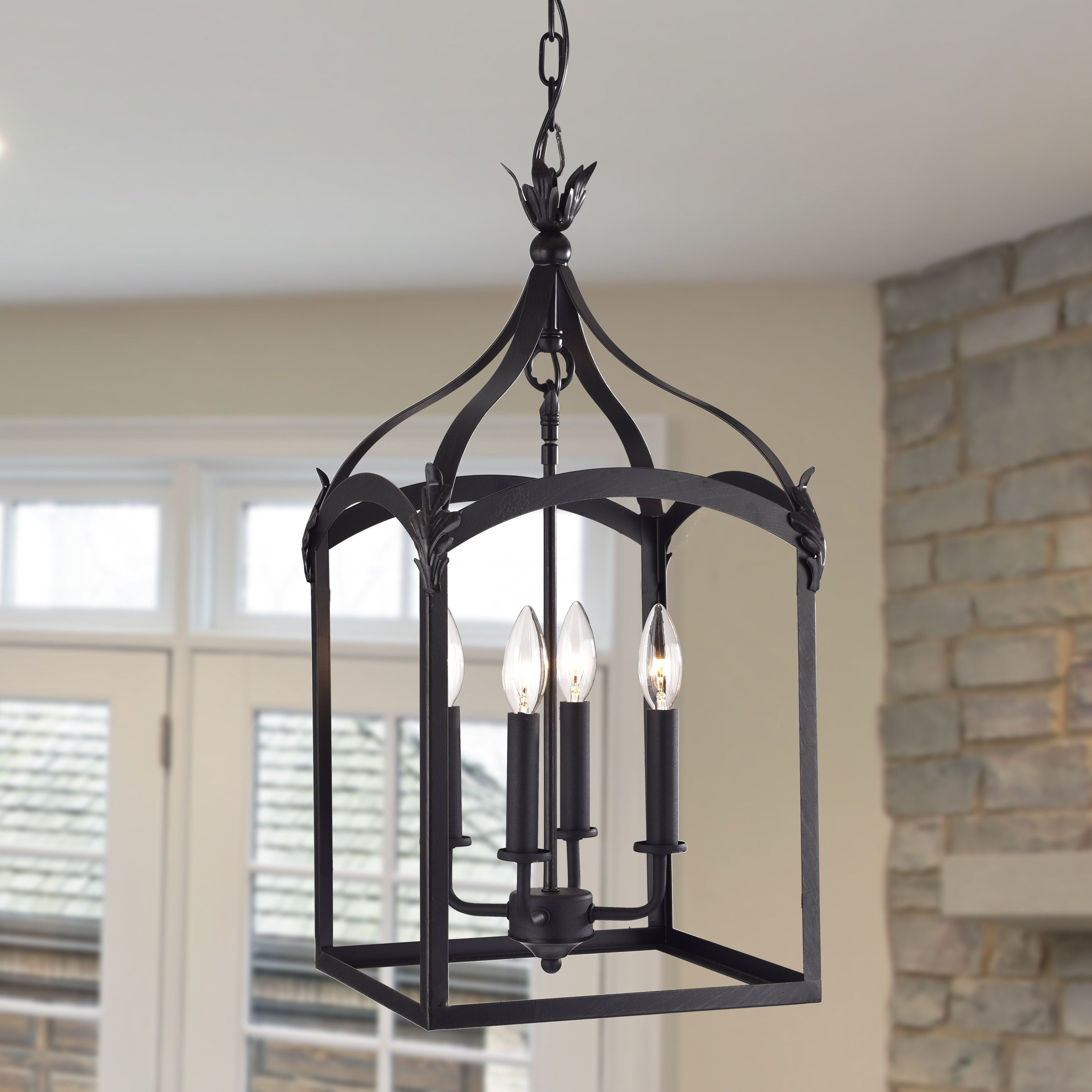 Darby Home Co Forsyth 4 Light Lantern Geometric Pendant With Nisbet 6 Light Lantern Geometric Pendants (View 9 of 30)