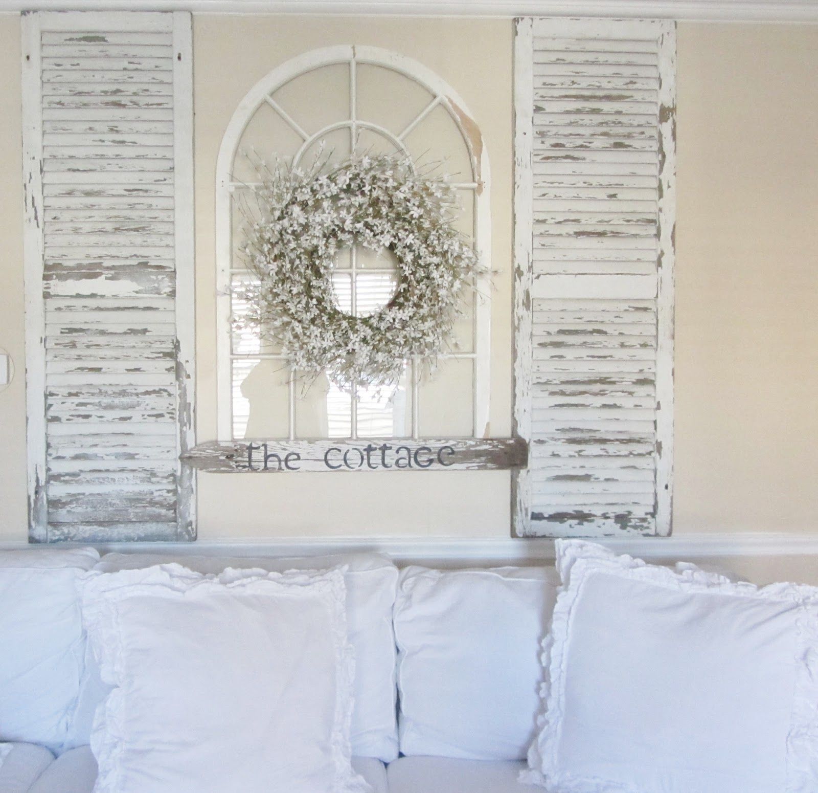 Decorating With Old Shutters | Taking| Taking Old Shutters Intended For Shutter Window Hanging Wall Decor (View 3 of 30)