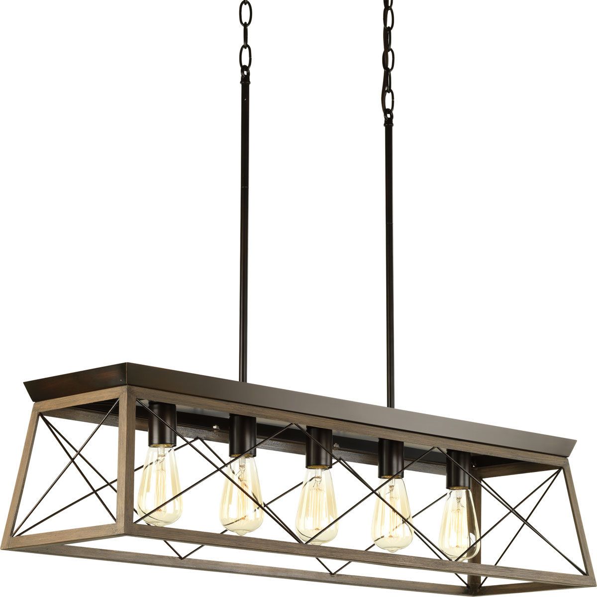 Delon 5 Light Kitchen Island Linear Pendant With Bouvet 5 Light Kitchen Island Linear Pendants (View 13 of 30)