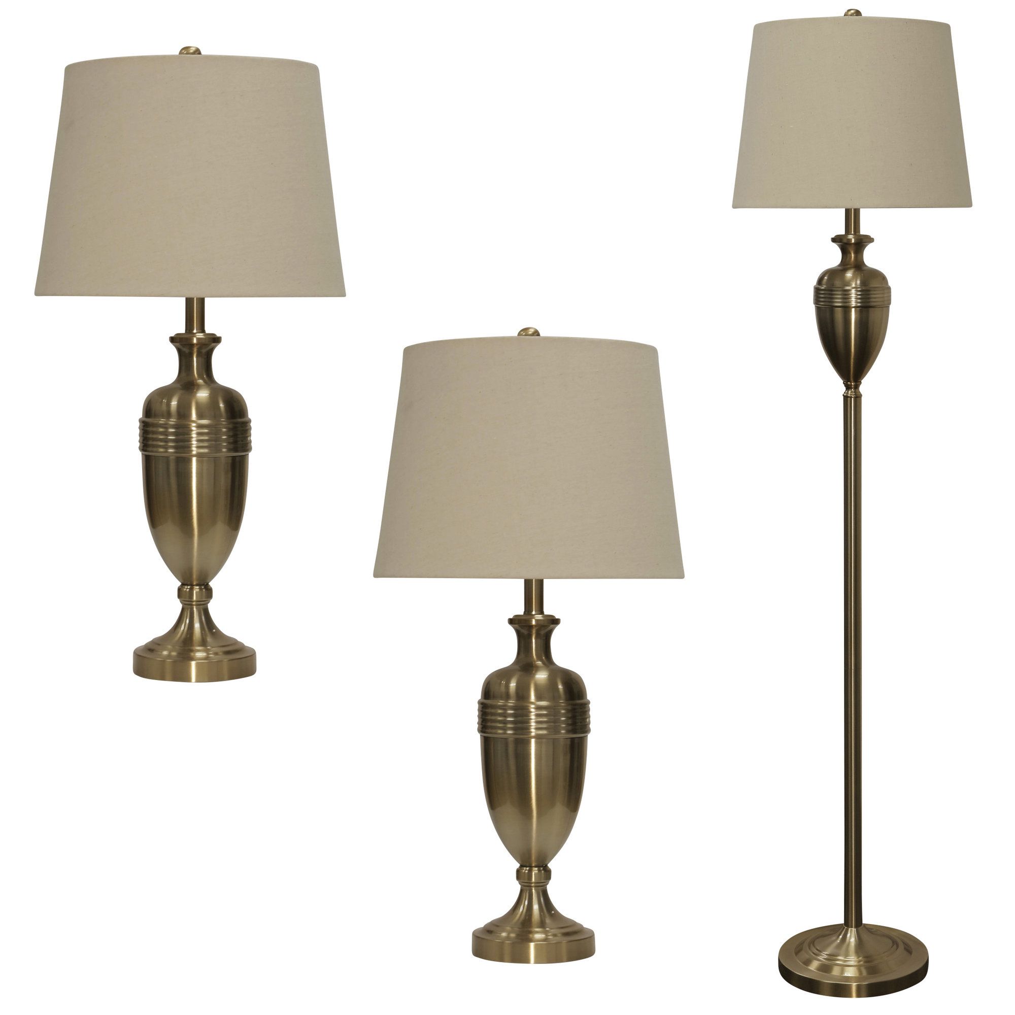 Details About Charlton Home Carl 3 Piece Table And Floor Lamp Set For 4 Piece Wall Decor Sets By Charlton Home (Photo 30 of 30)