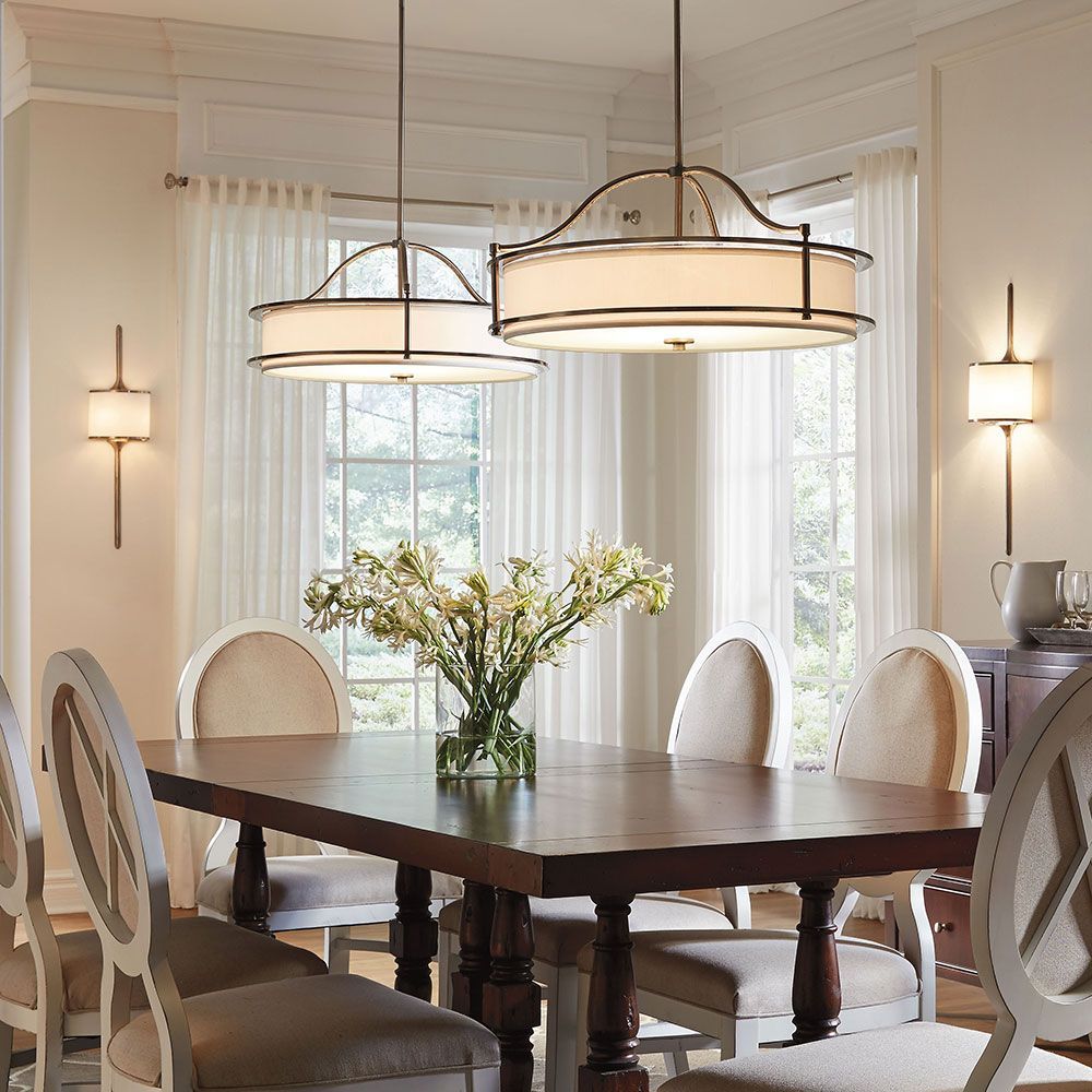 Dining Room Lighting. Emory Collection Emory 3 Light Pendant For Emaria 3 Light Single Drum Pendants (Photo 16 of 30)