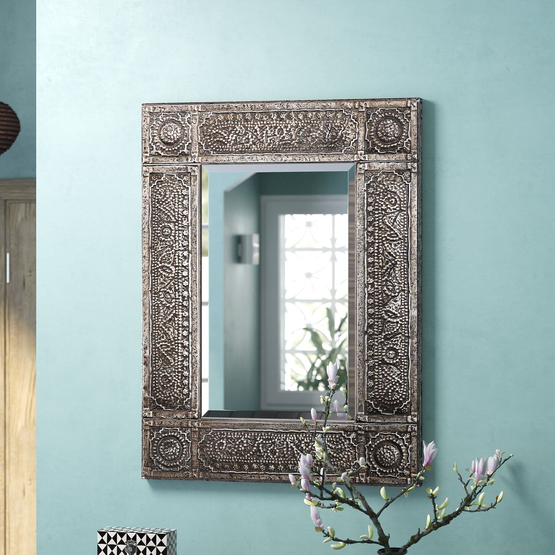 Distressed Driftwood Mirrors | Wayfair Inside Alie Traditional Beveled Distressed Accent Mirrors (View 10 of 30)