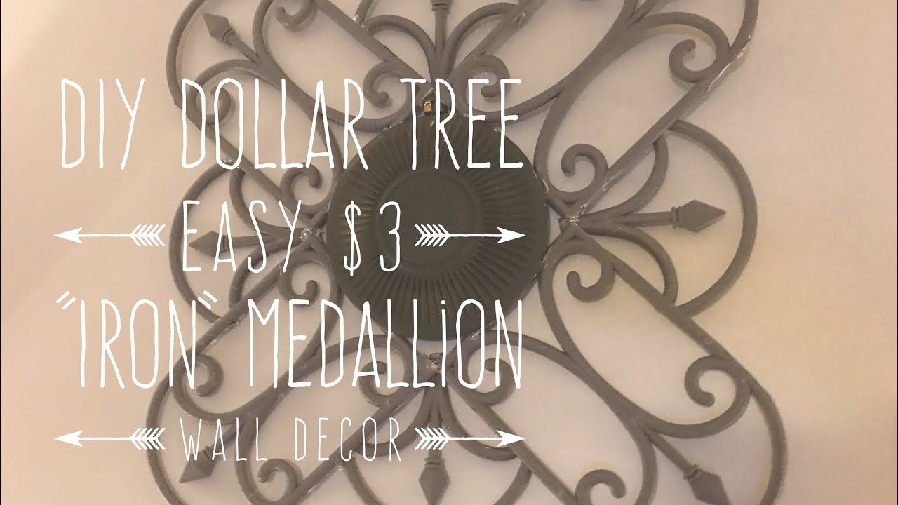 Diy Dollar Tree $3 Easy “iron” Medallion Wall Decor With Shabby Medallion Wall Decor (Photo 29 of 30)