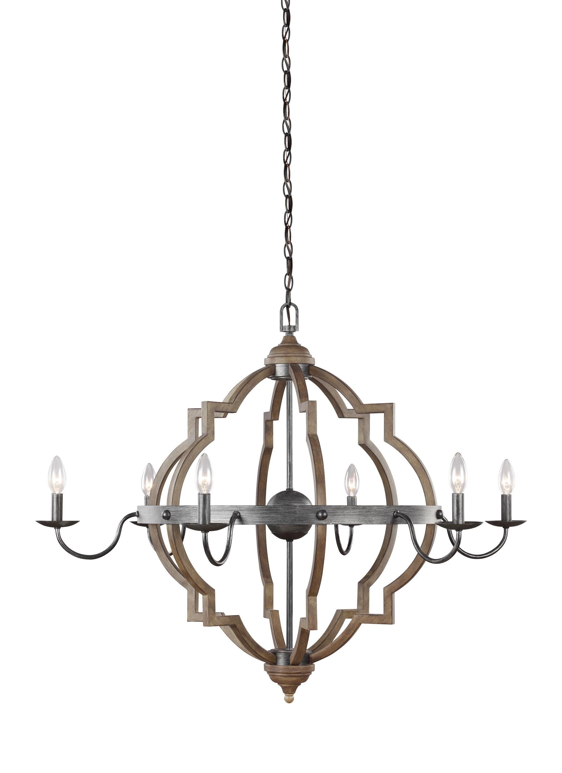 Donna 6 Light Candle Style Chandelier For Hamza 6 Light Candle Style Chandeliers (Photo 12 of 30)