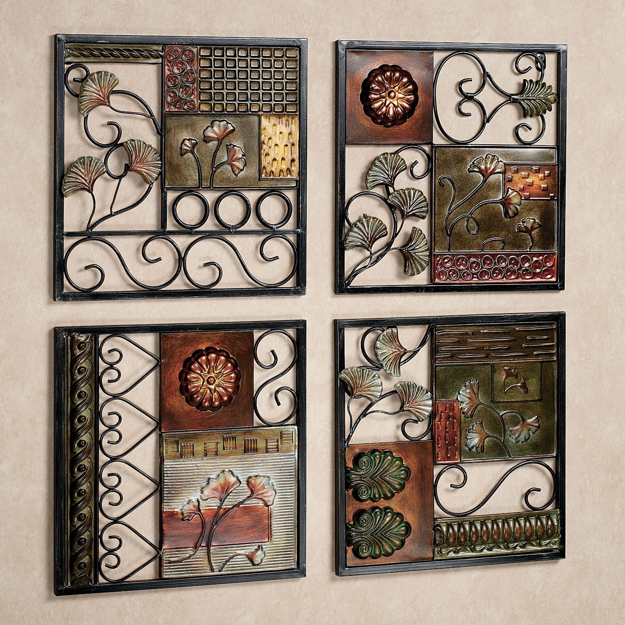 Dusk And Dawn Metal Wall Art Set Regarding 4 Piece Metal Wall Plaque Decor Sets (Photo 3 of 30)