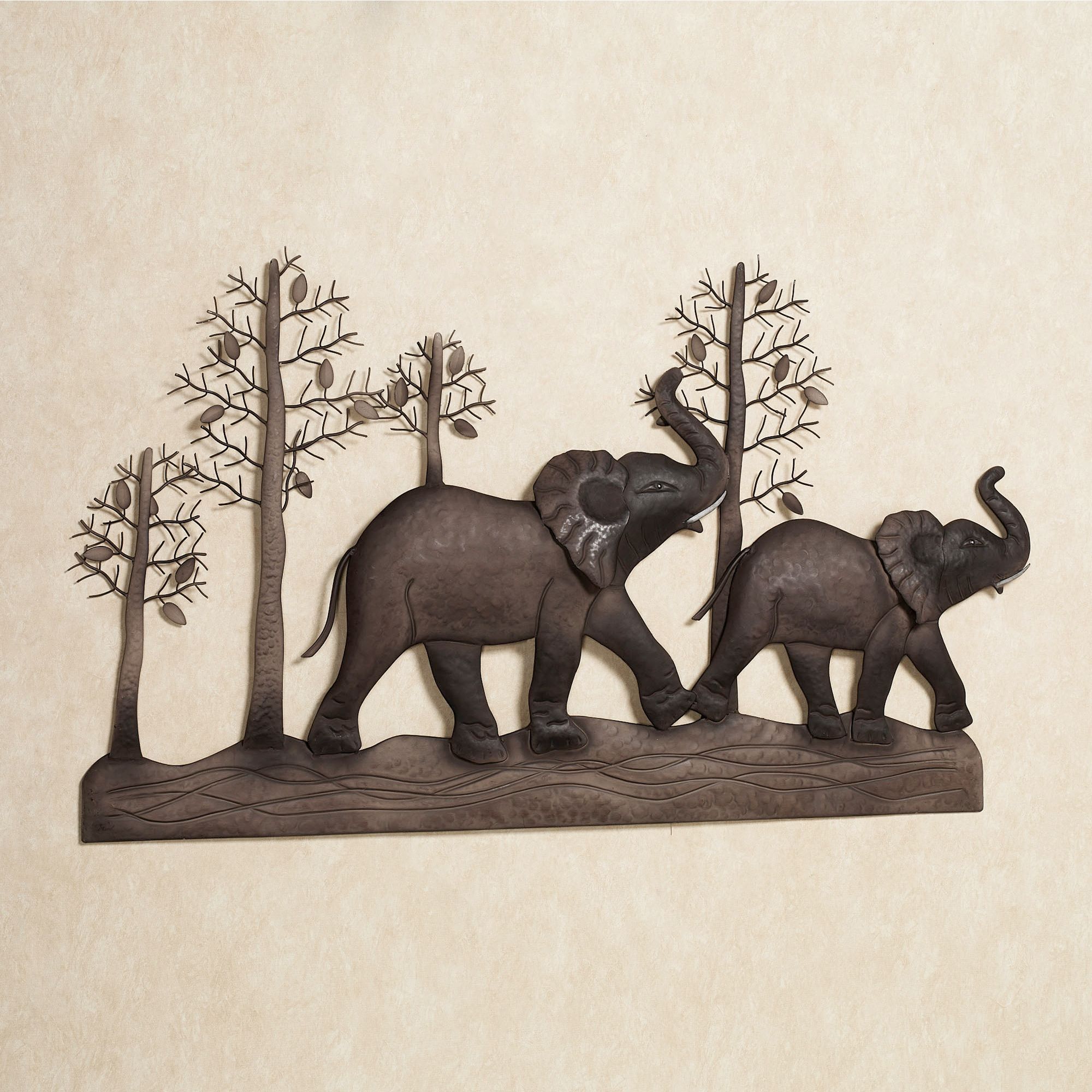 Elephant Metal Wall Art For Brown Wood And Metal Wall Decor (View 24 of 30)
