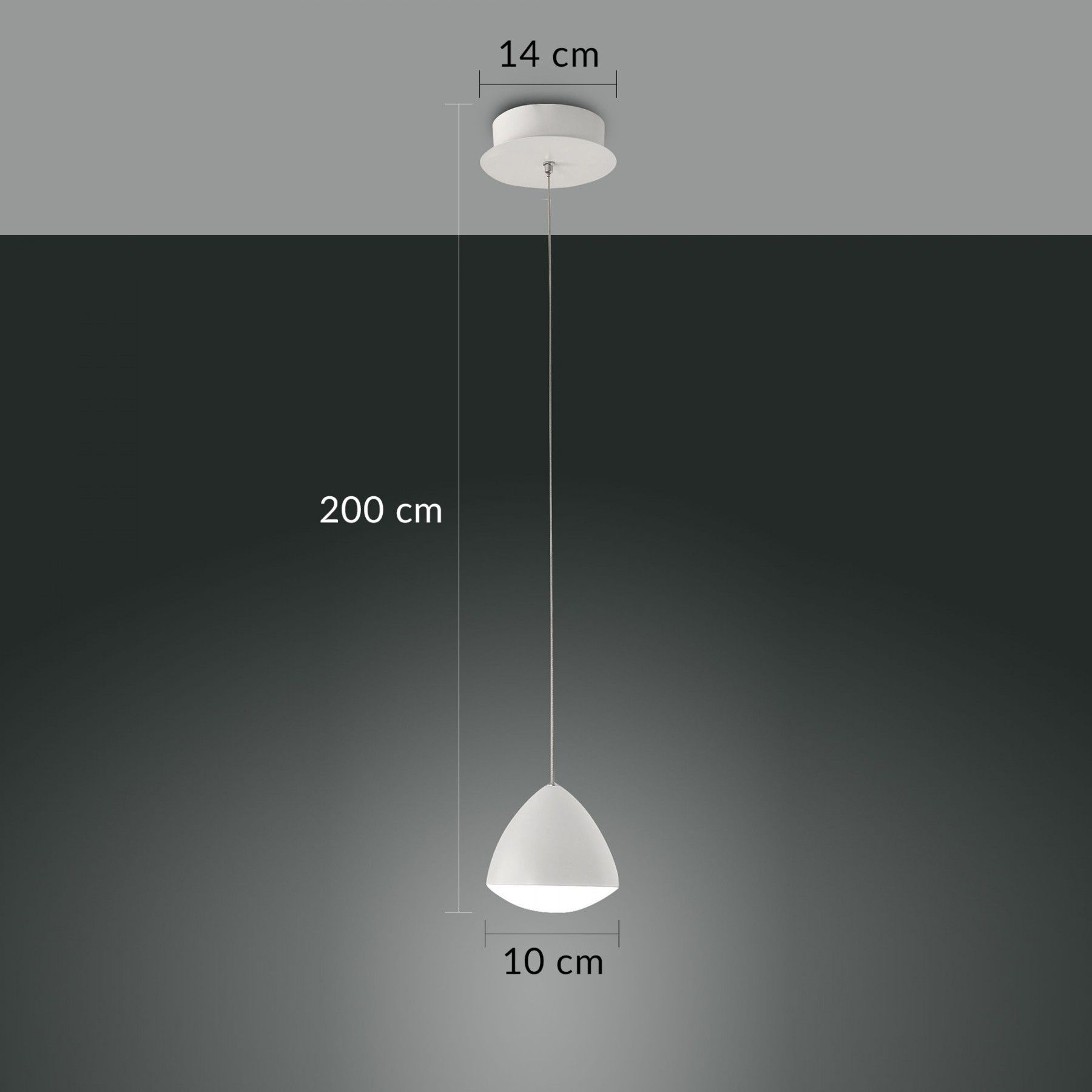 Fabas Luce Bike 1 Led White Pendant Ceiling Light Warm White Throughout Guro 1 Light Cone Pendants (View 25 of 30)