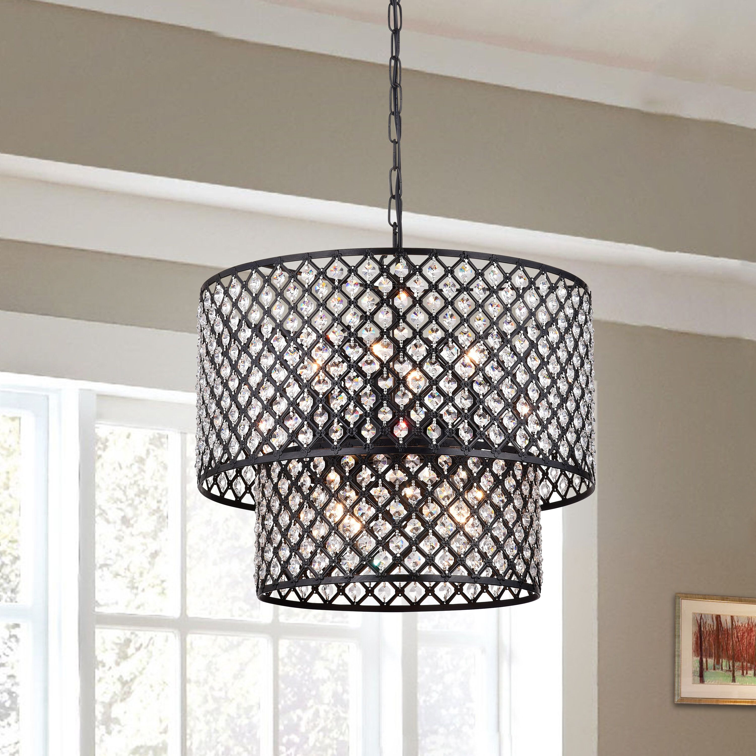 Fabrizia 8 Light Led Crystal Chandelier With Gisselle 4 Light Drum Chandeliers (View 25 of 30)