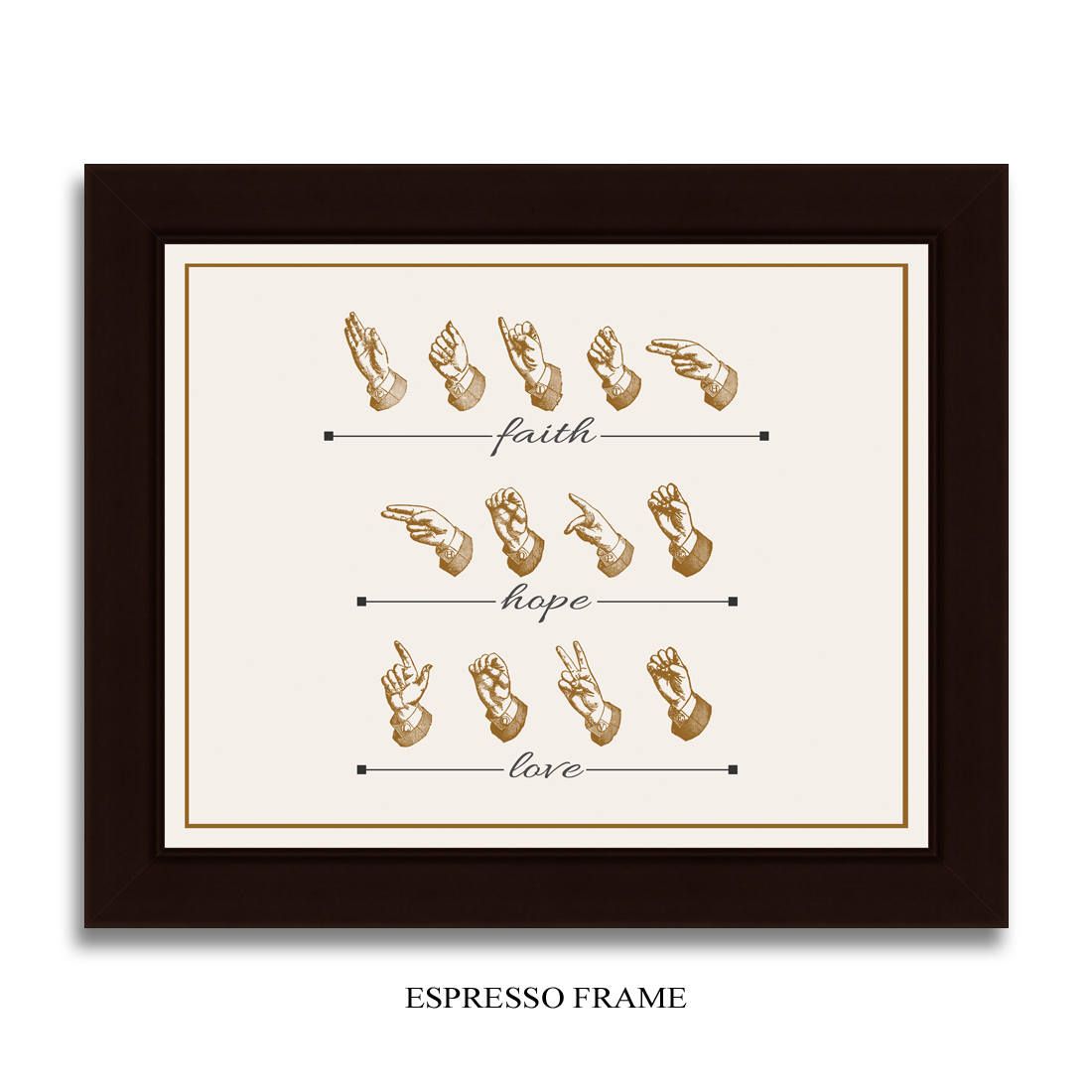 Faith Hope Love Sign Language Print, Asl Gift, Asl Art Print, Gift For The  Deaf And Hard Of Hearing, Asl Gifts Intended For Faith, Hope, Love Raised Sign Wall Decor (View 12 of 30)