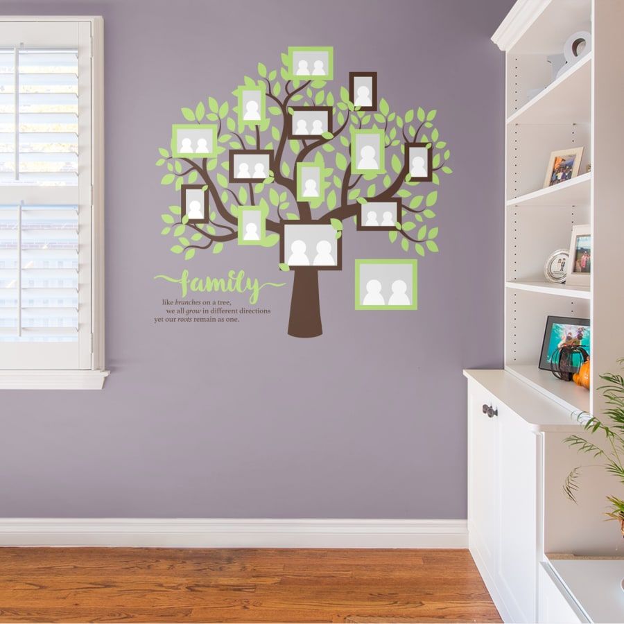 Family Tree – Huge Transfer Decal Pertaining To Tree Wall Decor (Photo 28 of 30)