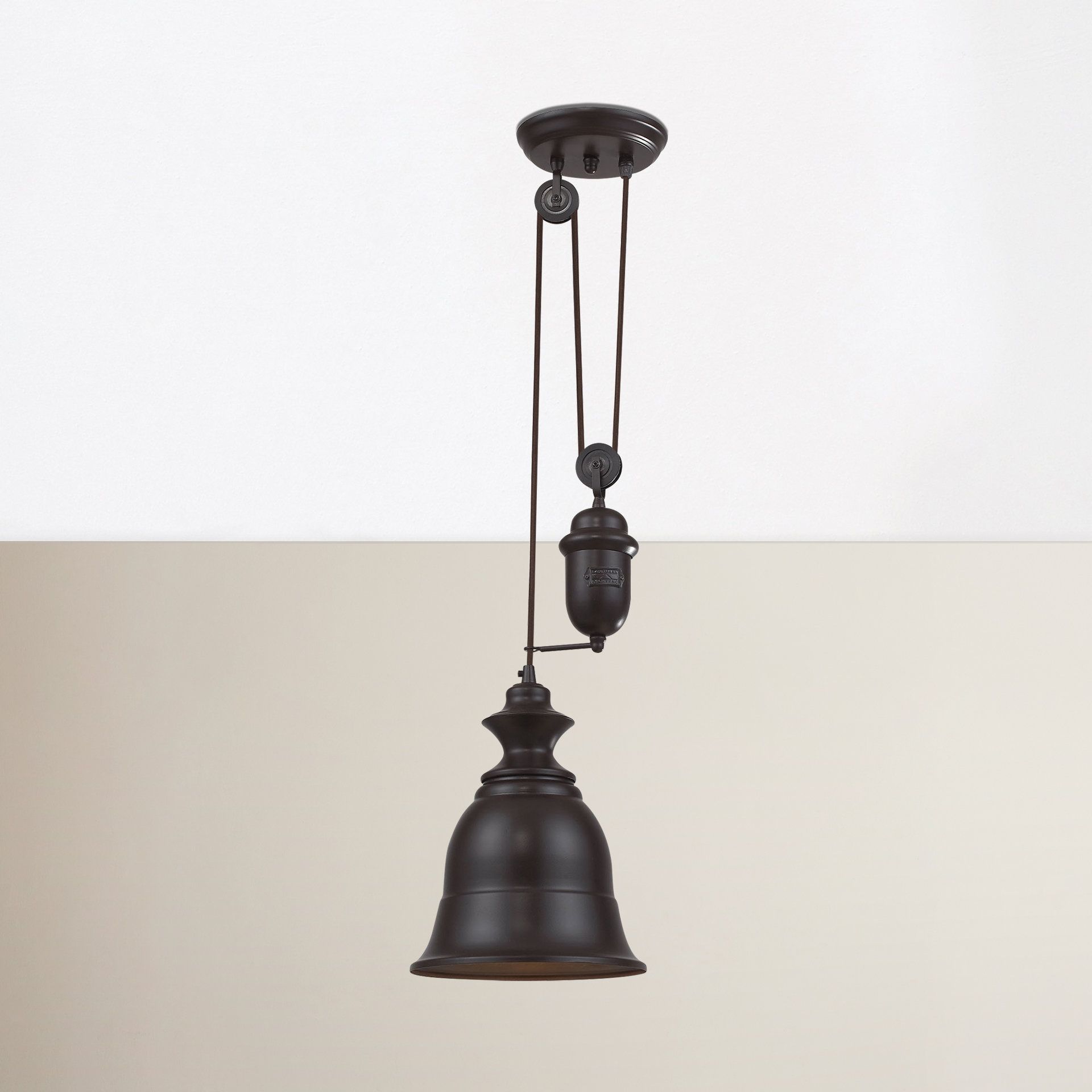 Farmhouse & Rustic Antique Nickel Pendants | Birch Lane Intended For Terry 1 Light Single Bell Pendants (View 12 of 30)