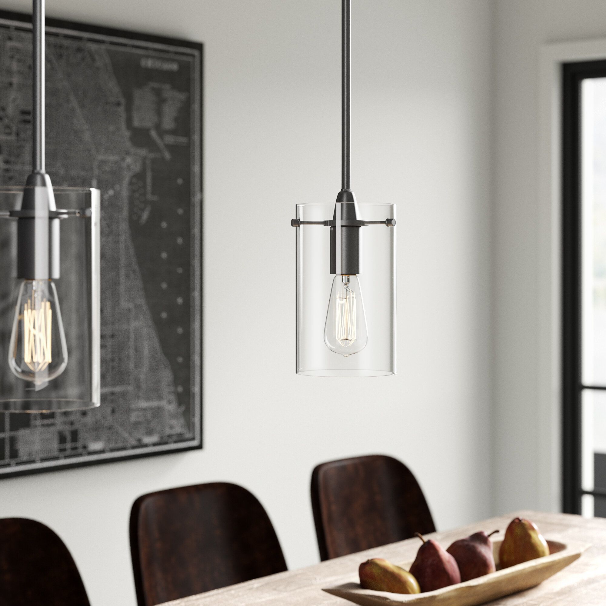 Farmhouse & Rustic Cylinder Pendants | Birch Lane Intended For Oldbury 1 Light Single Cylinder Pendants (View 23 of 30)