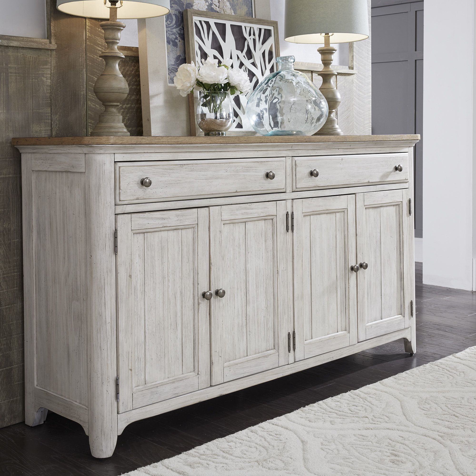 Farmhouse & Rustic Silverware Storage Equipped Sideboards Throughout Payton Serving Sideboards (Photo 5 of 30)