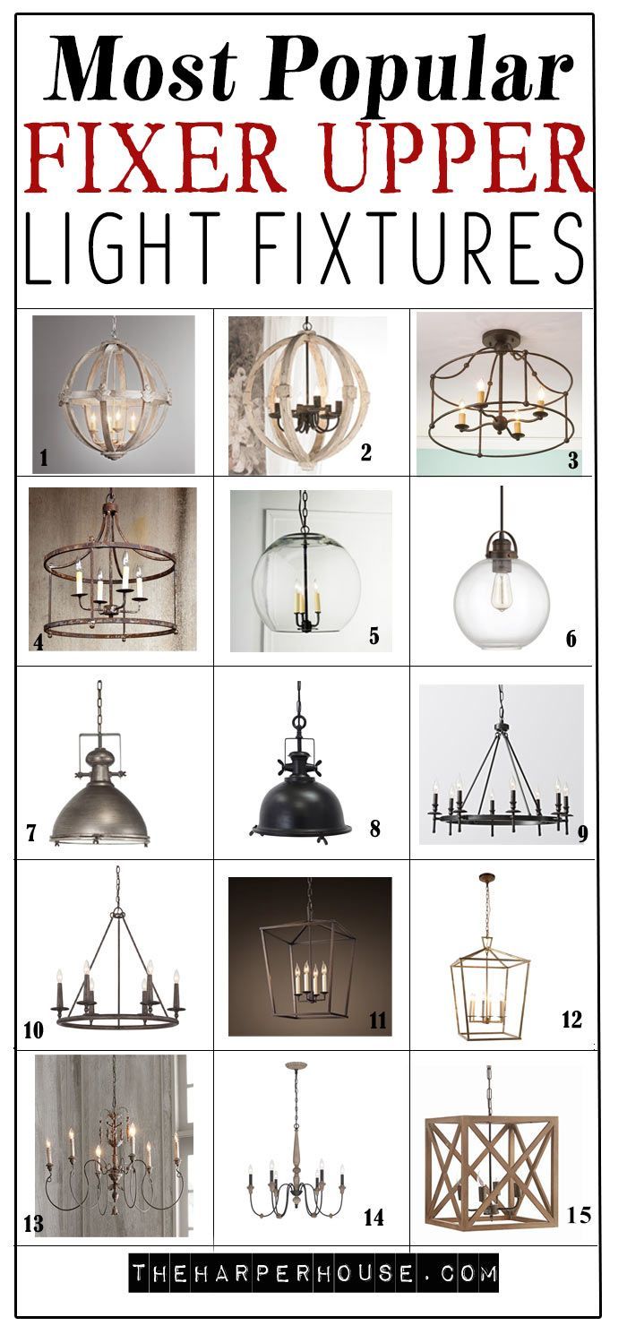 Favorite Light Fixtures For Fixer Upper Style | Best Of The With Regard To Gaines 9 Light Candle Style Chandeliers (View 30 of 30)