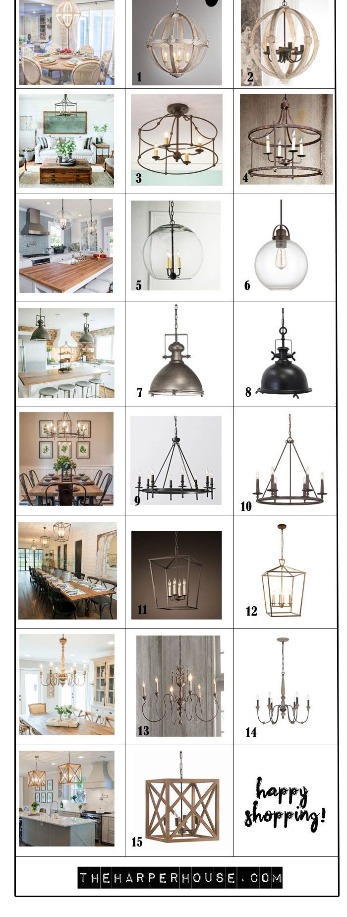 Favorite Light Fixtures For Fixer Upper Style | The Harper House For Gaines 5 Light Shaded Chandeliers (View 29 of 30)