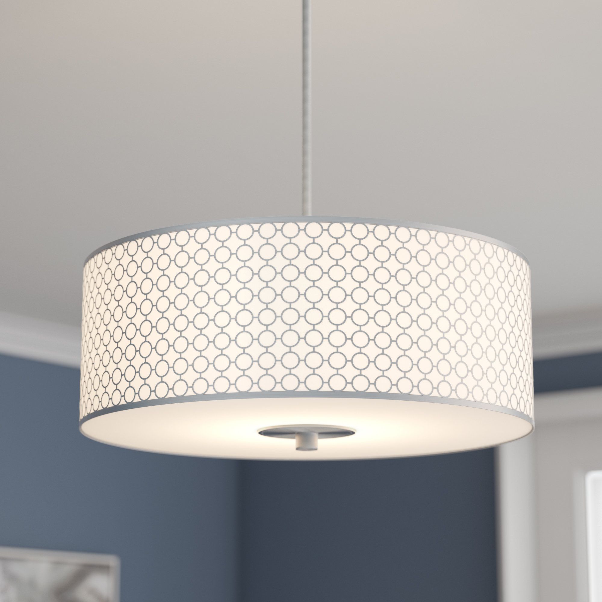 Fayme 3 Light Drum Chandelier Pertaining To Kasey 3 Light Single Drum Pendants (View 13 of 30)