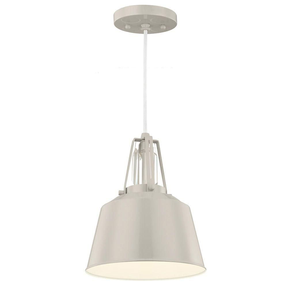Feiss Freemont 9 In. W 1 Light Hi Gloss Gray Metal Mini Pendant With Linear  Crystal Crown Detail And White Cord With Freemont 5 Light Kitchen Island Linear Chandeliers (Photo 26 of 30)