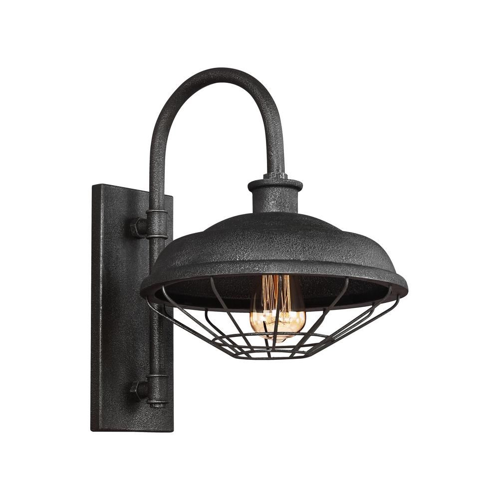 Feiss Lennex 1 Light Slated Grey Metal Outdoor 17.25 In (View 19 of 30)