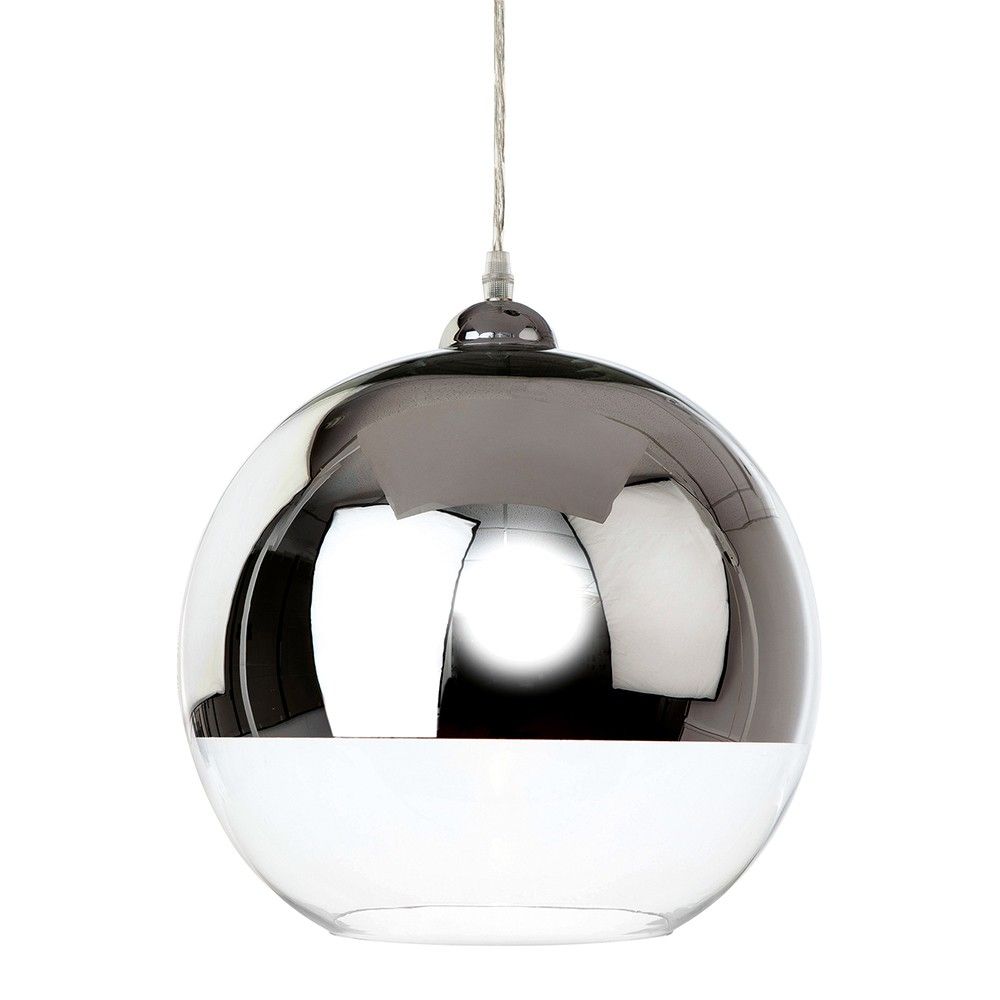 Firstlight Club 1 Light Globe Pendant Chrome With Glass 5908ch For 1 Light Globe Pendants (View 19 of 30)