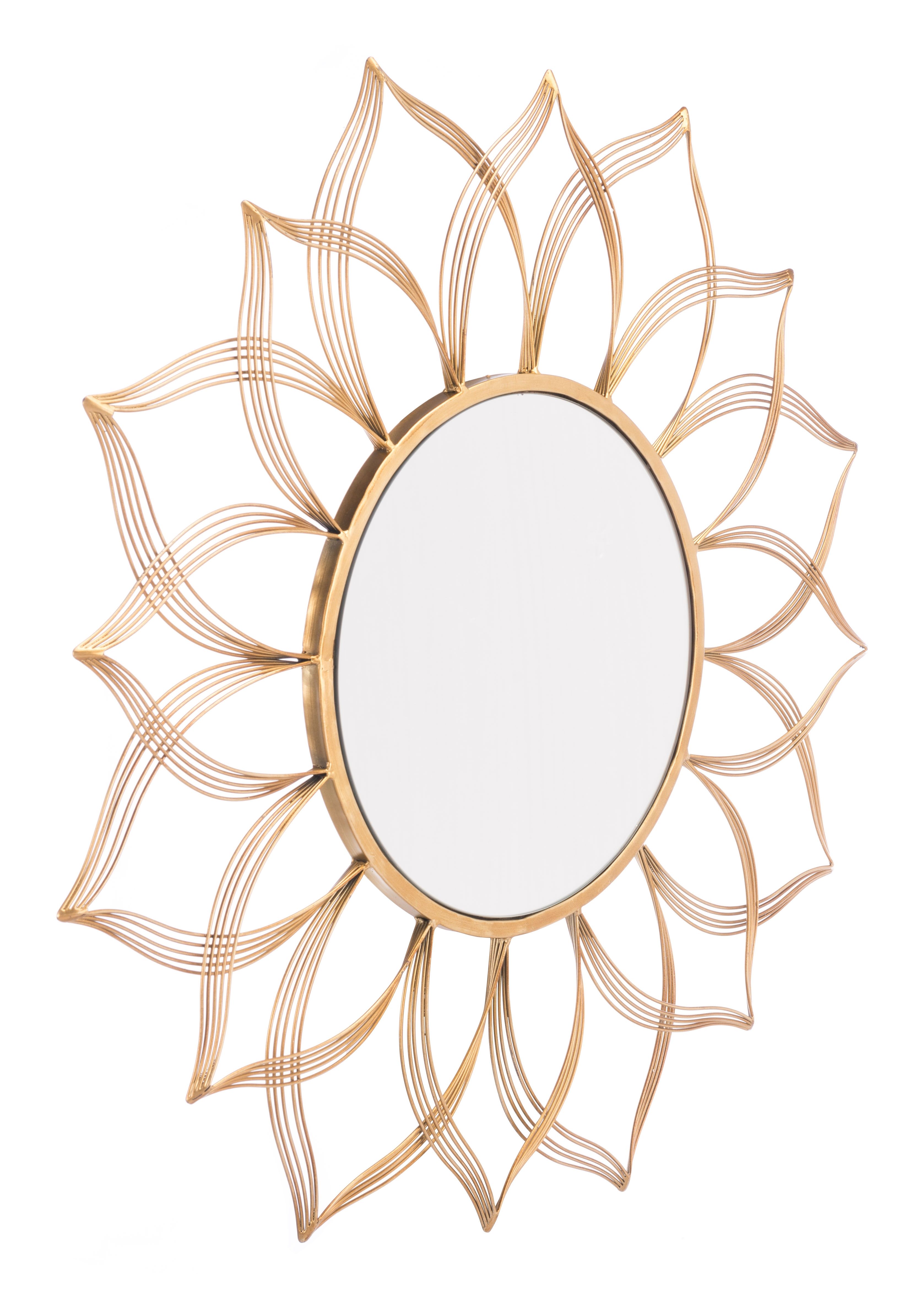 Flor Shaped Wall Mirror, Gold Finish | Products In 2019 Inside Brynn Accent Mirrors (View 27 of 30)