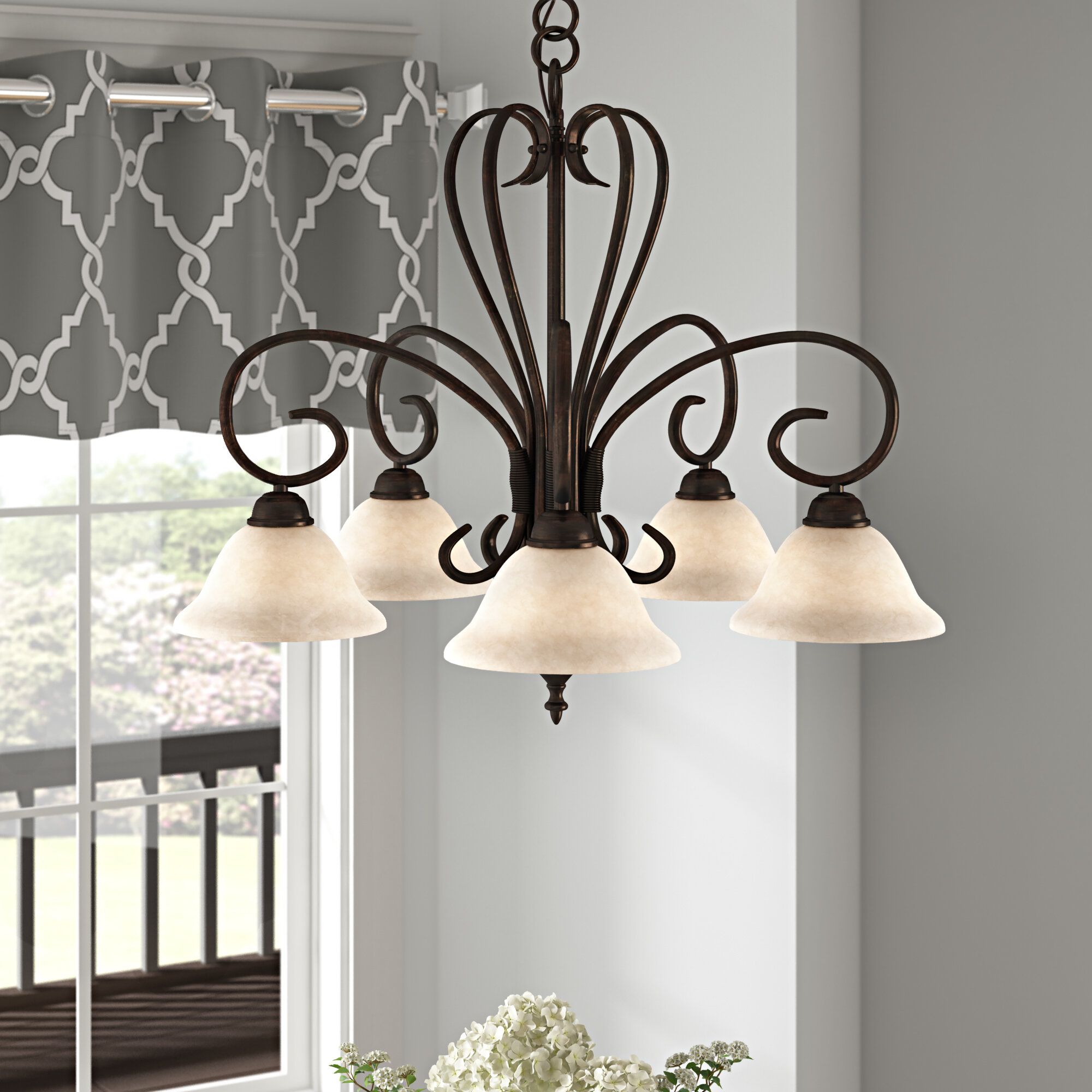 Gaines 5 Light Shaded Chandelier With Thresa 5 Light Shaded Chandeliers (Photo 24 of 30)