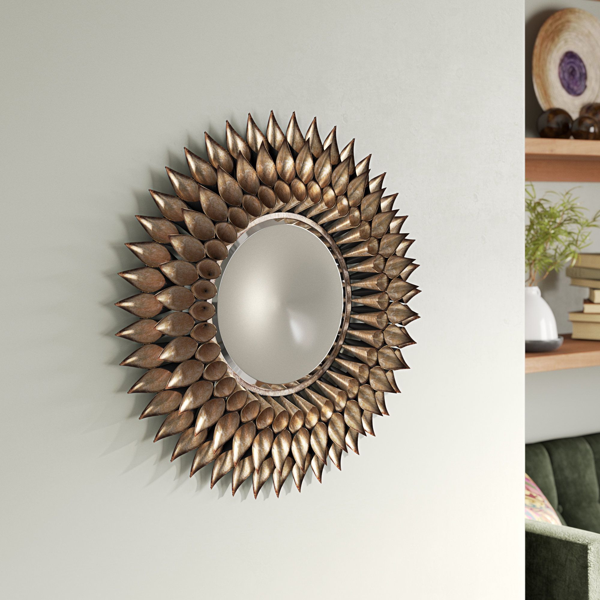 Galvanized Mirror | Wayfair In Round Galvanized Metallic Wall Mirrors (View 7 of 30)