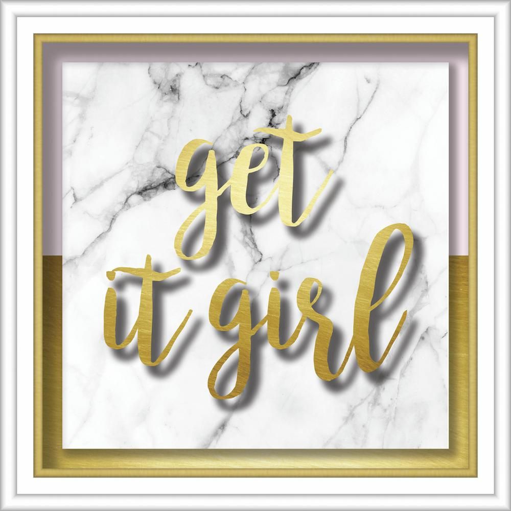 Get It Girl 10 In. X 10 In. Shadowbox Wall Art In Raised Star Wall Decor (Photo 12 of 30)
