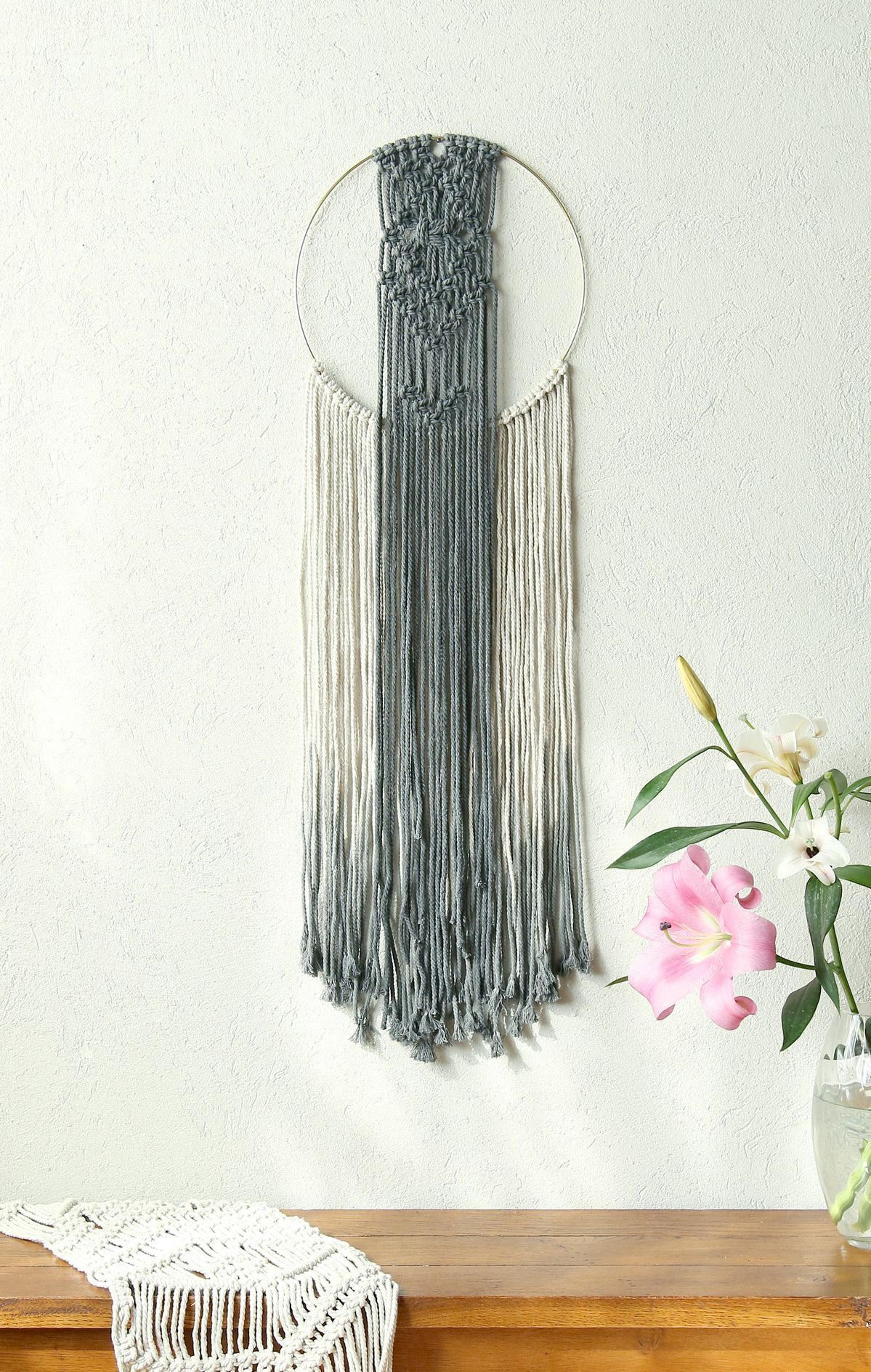 Gold Ring Wall Decor, Macrame Wall Hanging, Home Decor, Off With Regard To Rings Wall Decor (Photo 28 of 30)