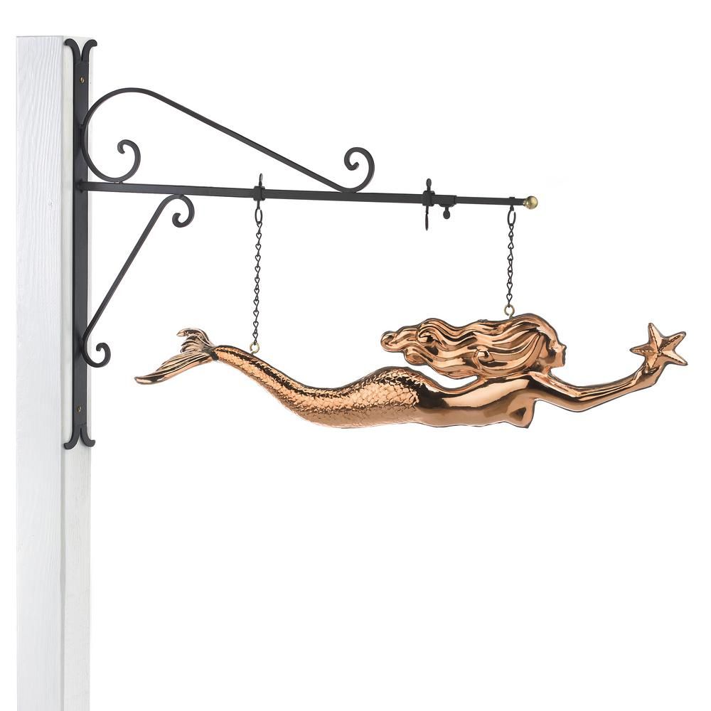 Good Directions Mermaid Copper Hanging Wall Sculpture – Nautical Home Decor Throughout Dance Of Desire Wall Decor (View 25 of 30)