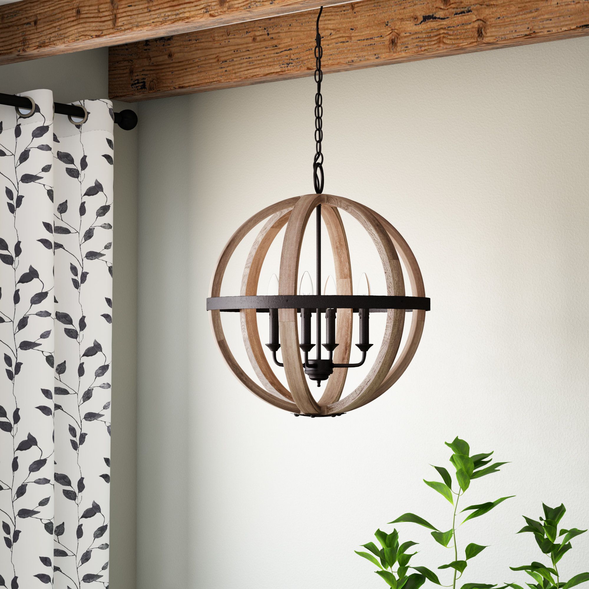Gracie Oaks Caley 4 Light Globe Chandelier & Reviews | Wayfair Throughout Donna 4 Light Globe Chandeliers (View 12 of 30)