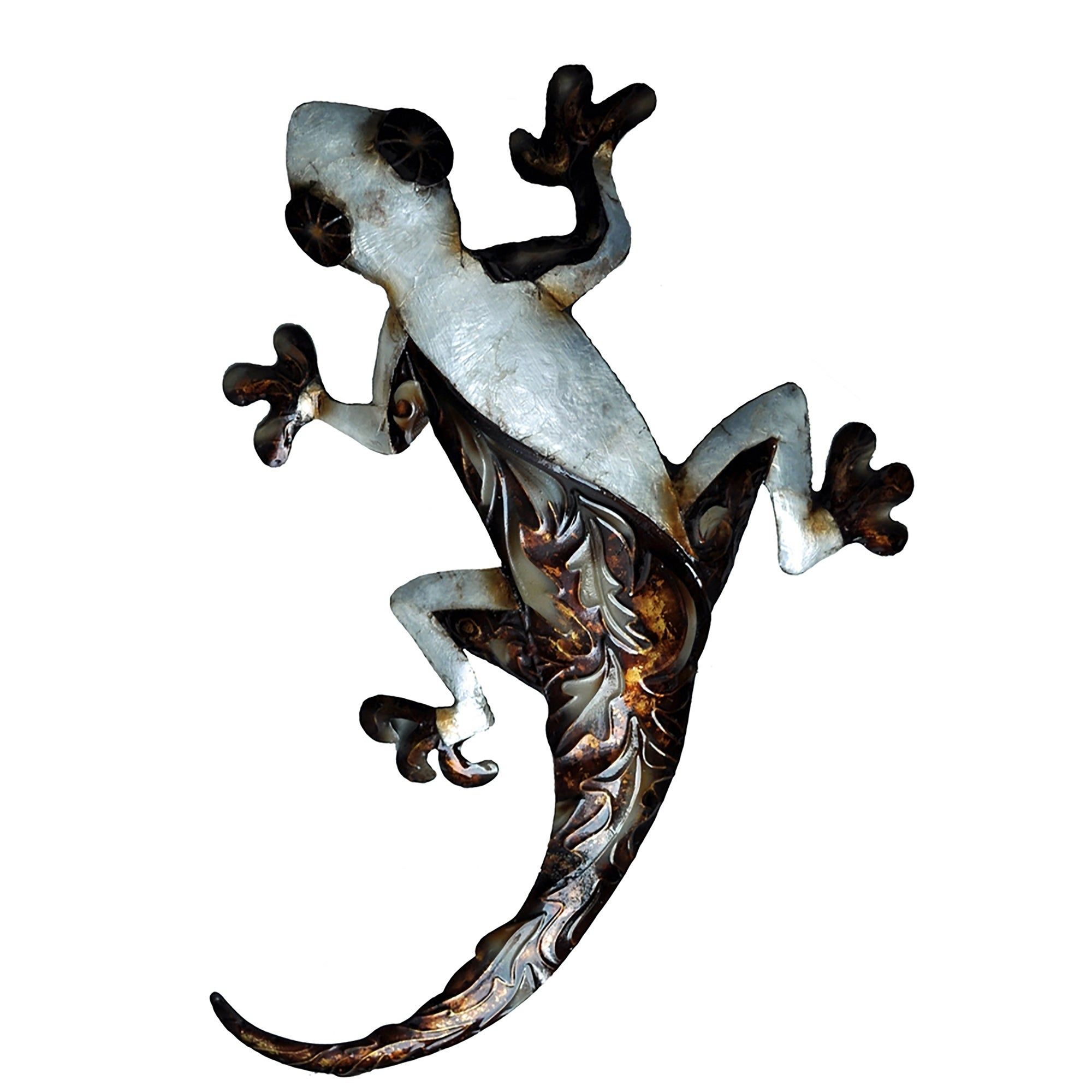 Handmade Gecko Wall Decor Pearl And Tan Intended For Gecko Wall Decor (View 13 of 30)