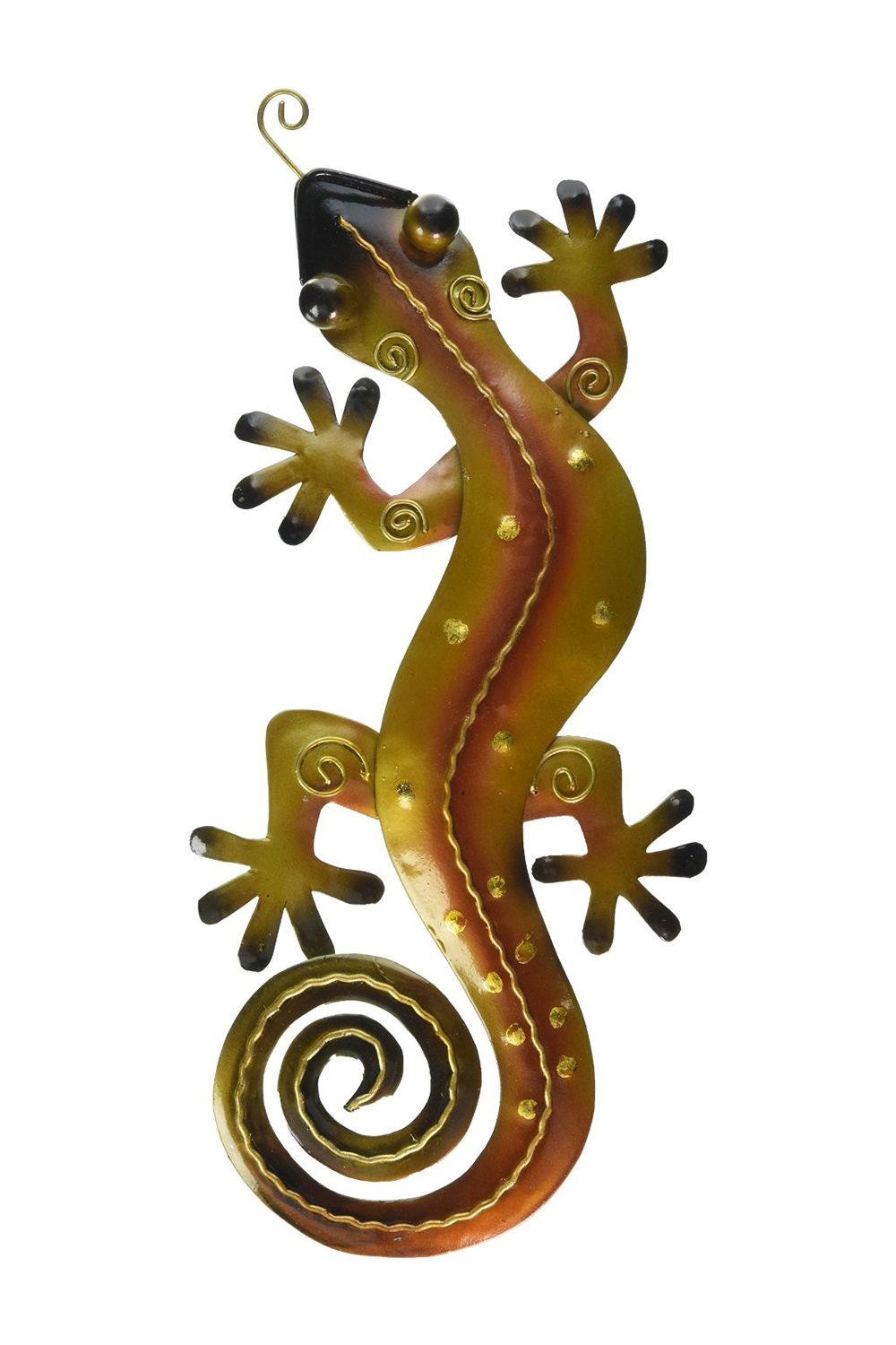 Handmade Unique Decorative Wall Mounting Iron Orange Gecko Wall Decor –  Small Intended For Gecko Wall Decor (View 8 of 30)