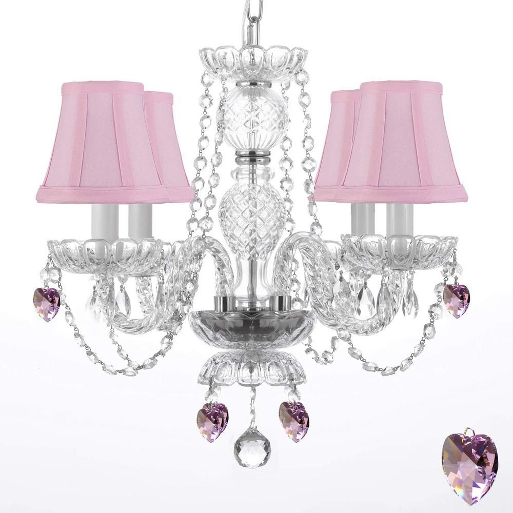Harrison Lane Empress 4 Light Clear Crystal Chandelier With For Blanchette 5 Light Candle Style Chandeliers (View 23 of 30)