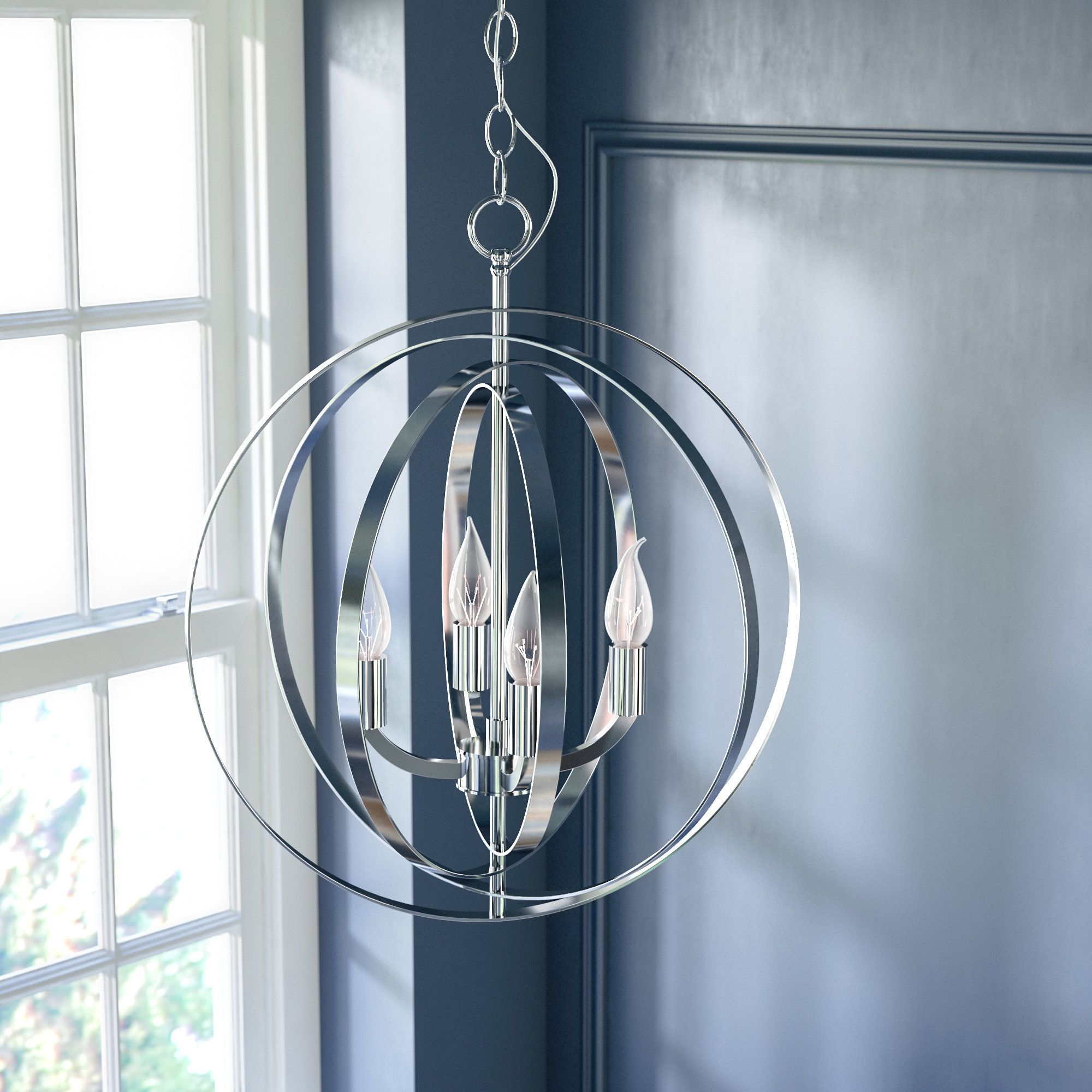 Hendry 4 Light Globe Chandelier Intended For Morganti 4 Light Chandeliers (View 11 of 30)