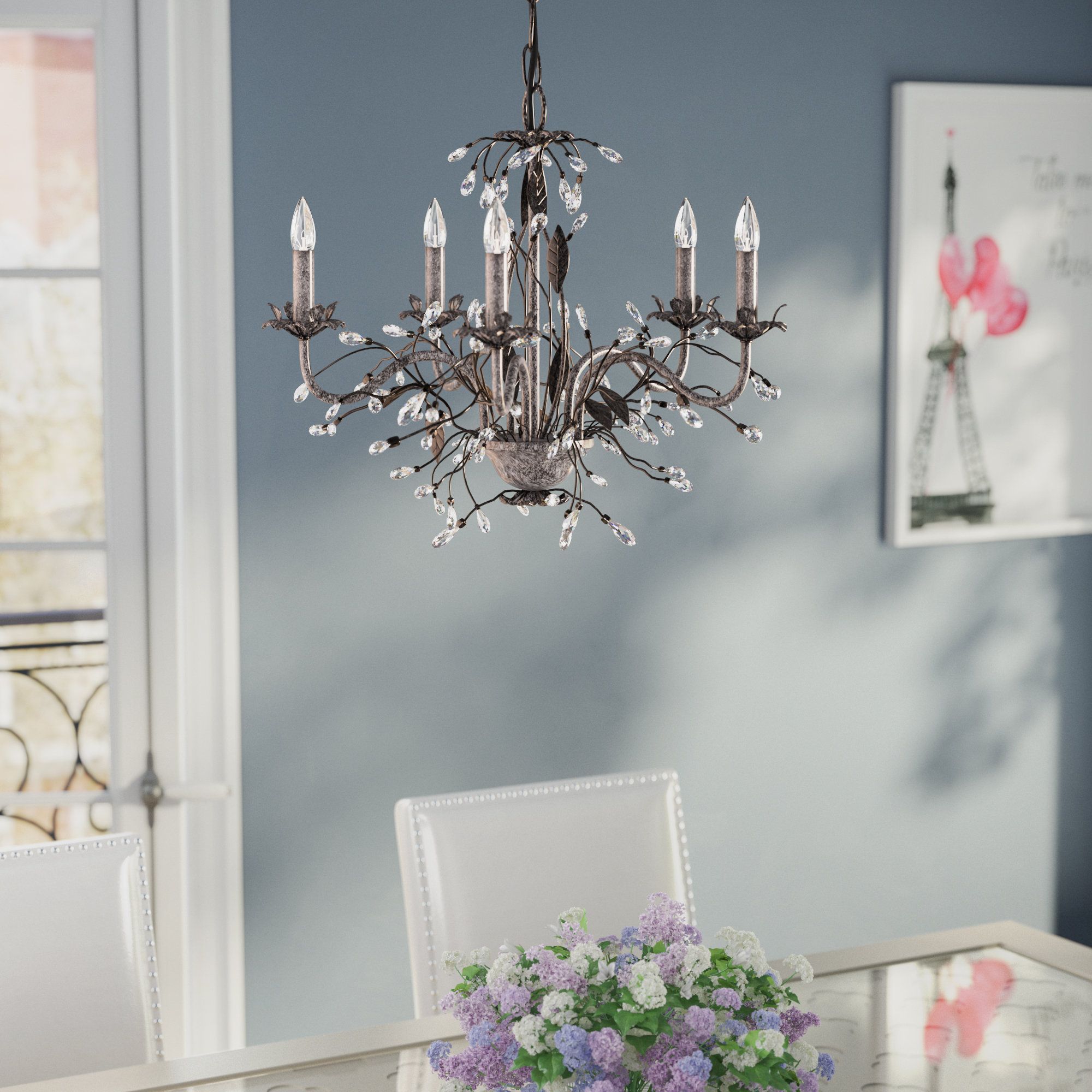 Hesse 5 Light Candle Style Chandelier Intended For Blanchette 5 Light Candle Style Chandeliers (Photo 12 of 30)