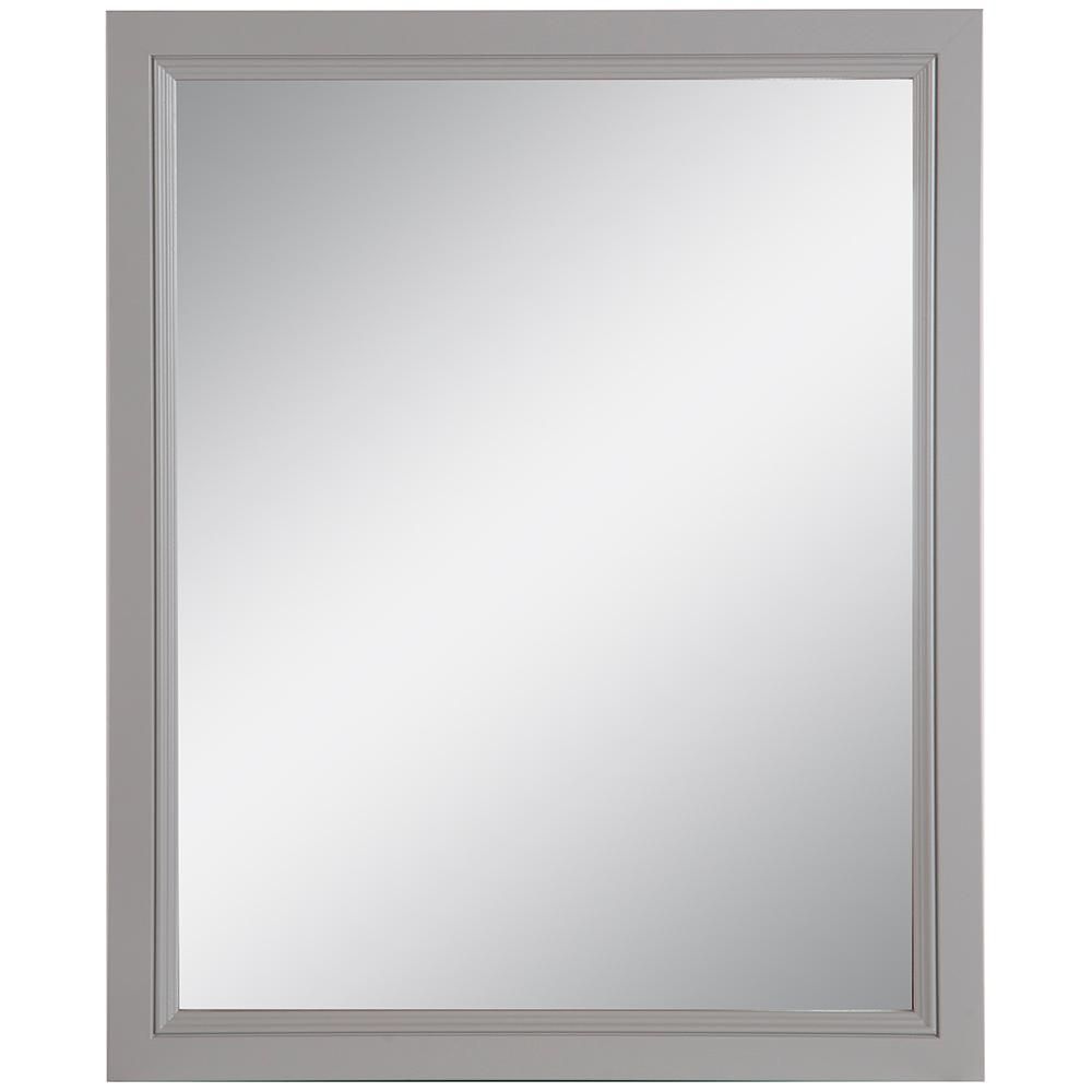 Home Decorators Collection Teasian 25.67 In. W X 31.38 In. H Framed Wall  Mirror In Sterling Gray With Regard To Traditional Square Glass Wall Mirrors (Photo 14 of 30)