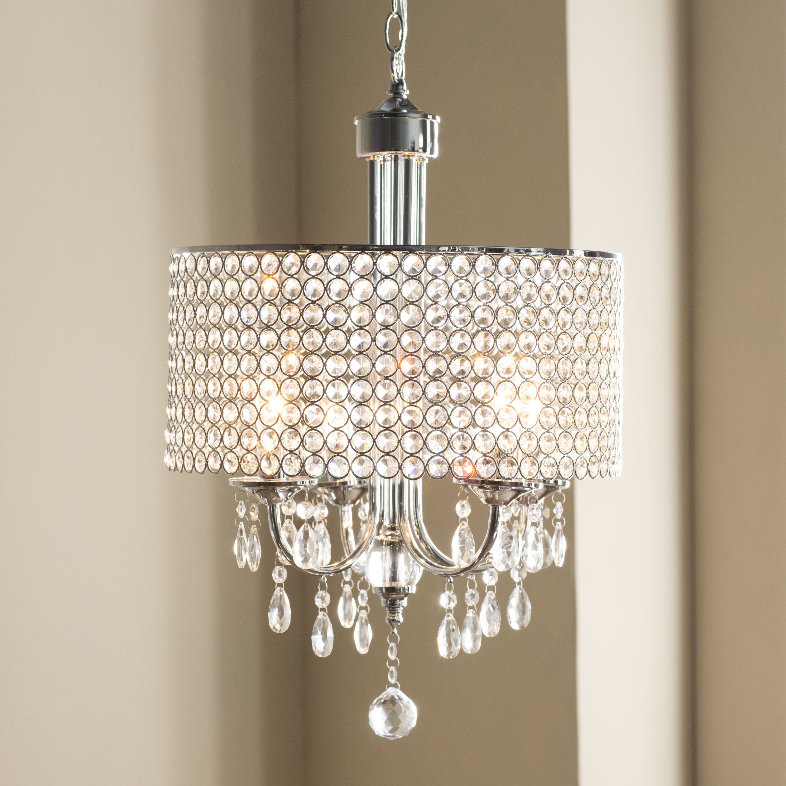 House Of Hampton Bella 4 Light Crystal Chandelier & Reviews Pertaining To Aurore 4 Light Crystal Chandeliers (Photo 1 of 30)