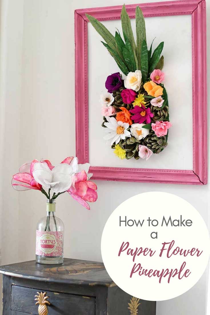 How To Make A Paper Flower Wall Decoration – Pillar Box Blue Pertaining To Flower Wall Decor (View 14 of 30)