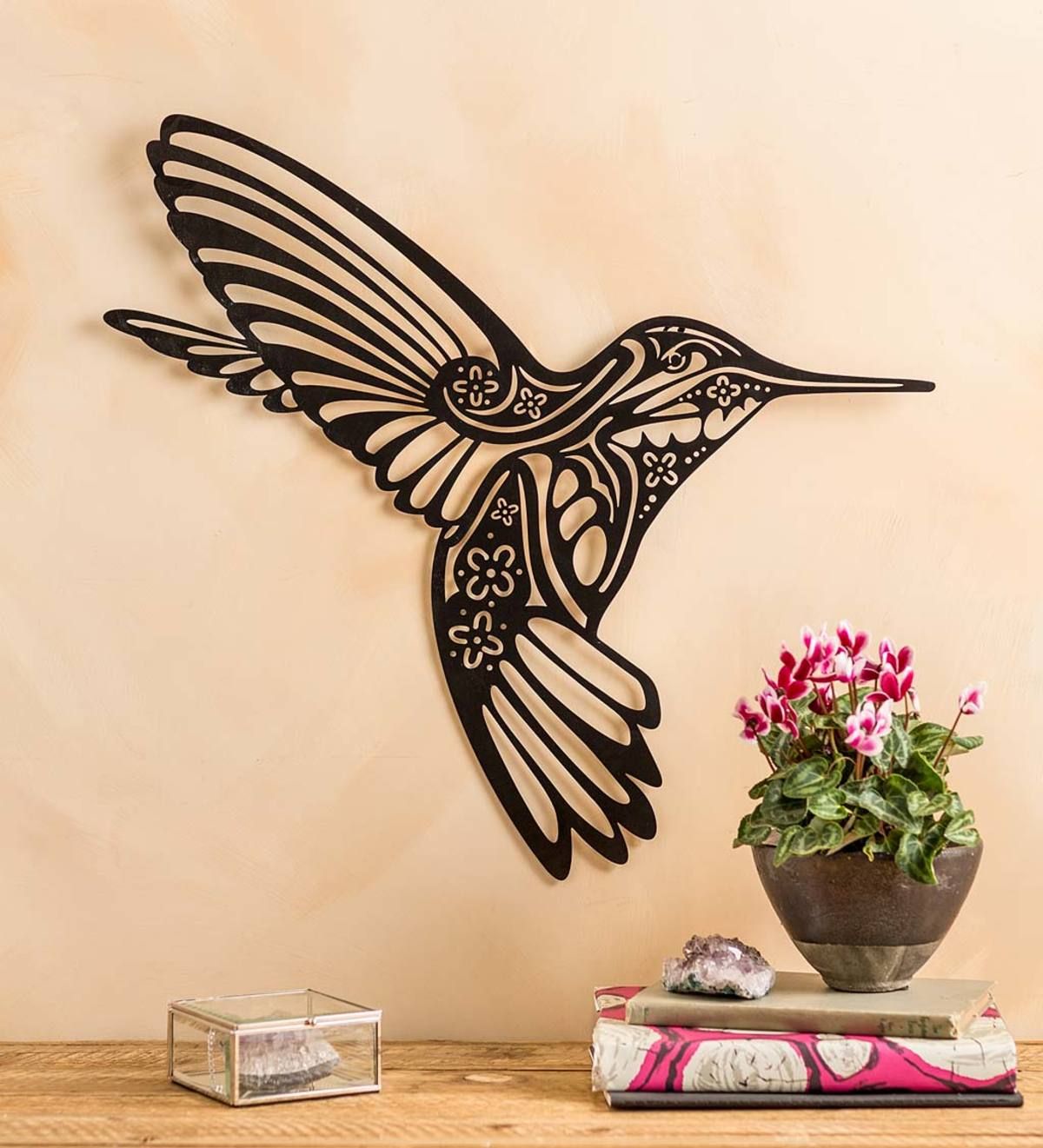Hummingbird Silhouette Metal Wall Art With Nature Metal Sun Wall Decor (Photo 22 of 30)